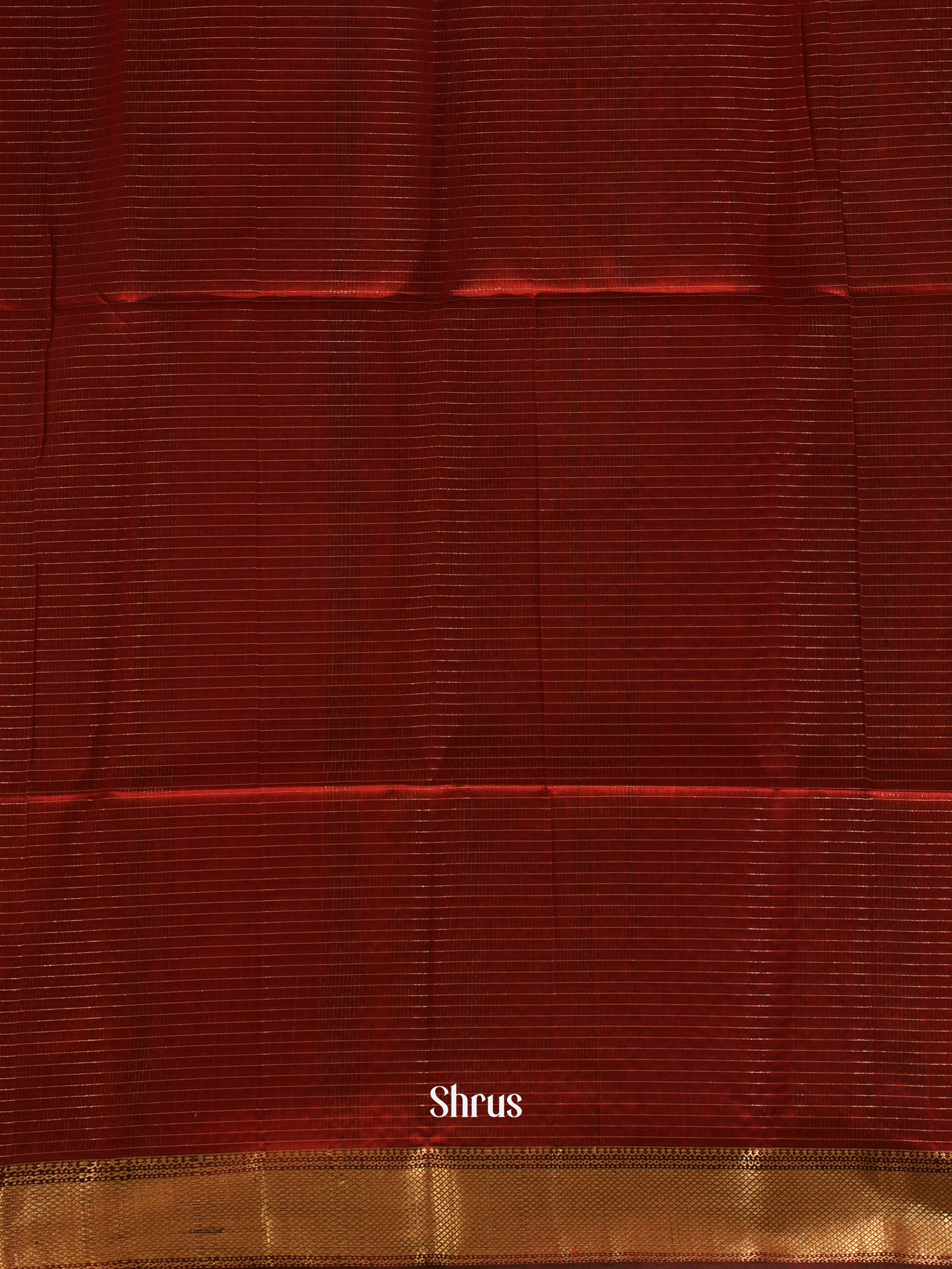 Arakku Maroon  & Brown- Maheshwari silkcotton Saree