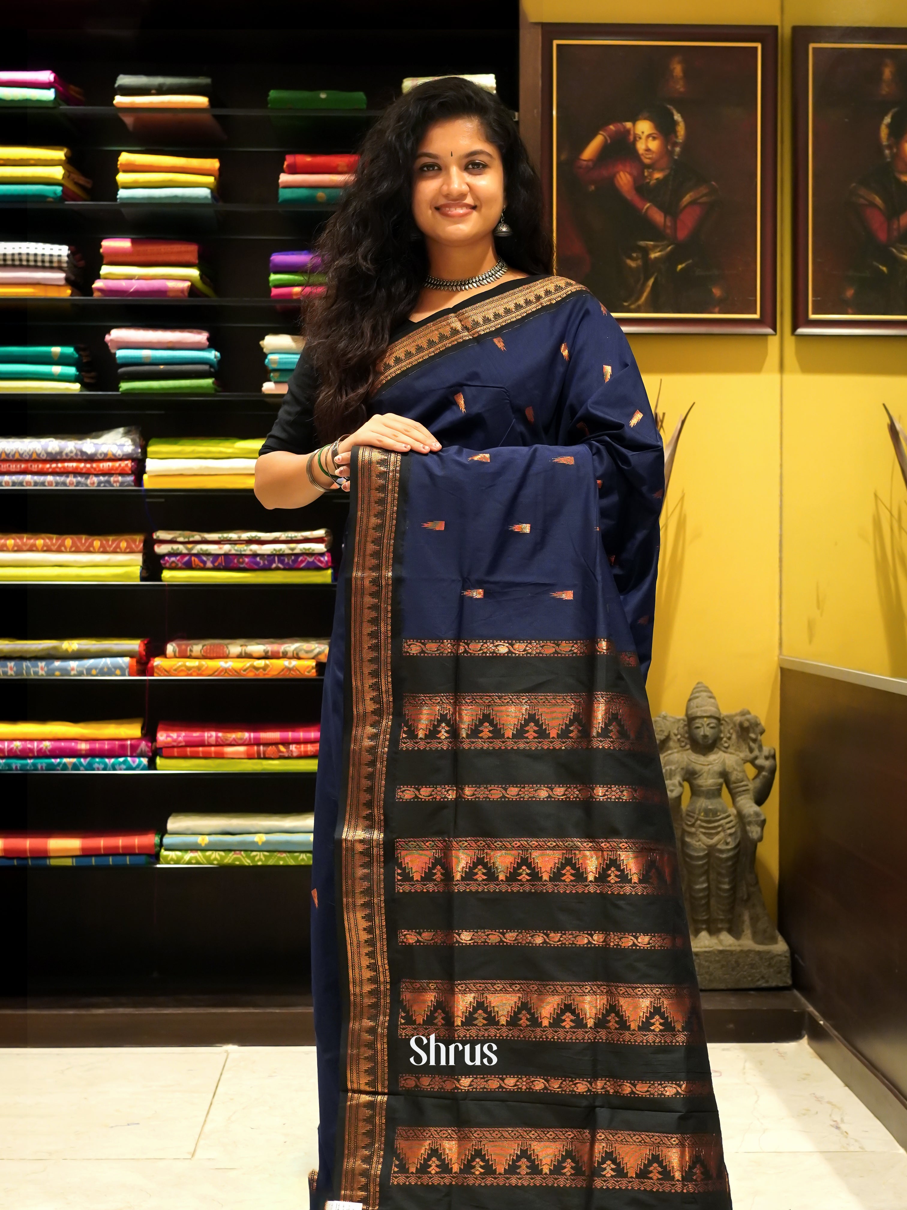 Blue & Black - Kalyani Cotton