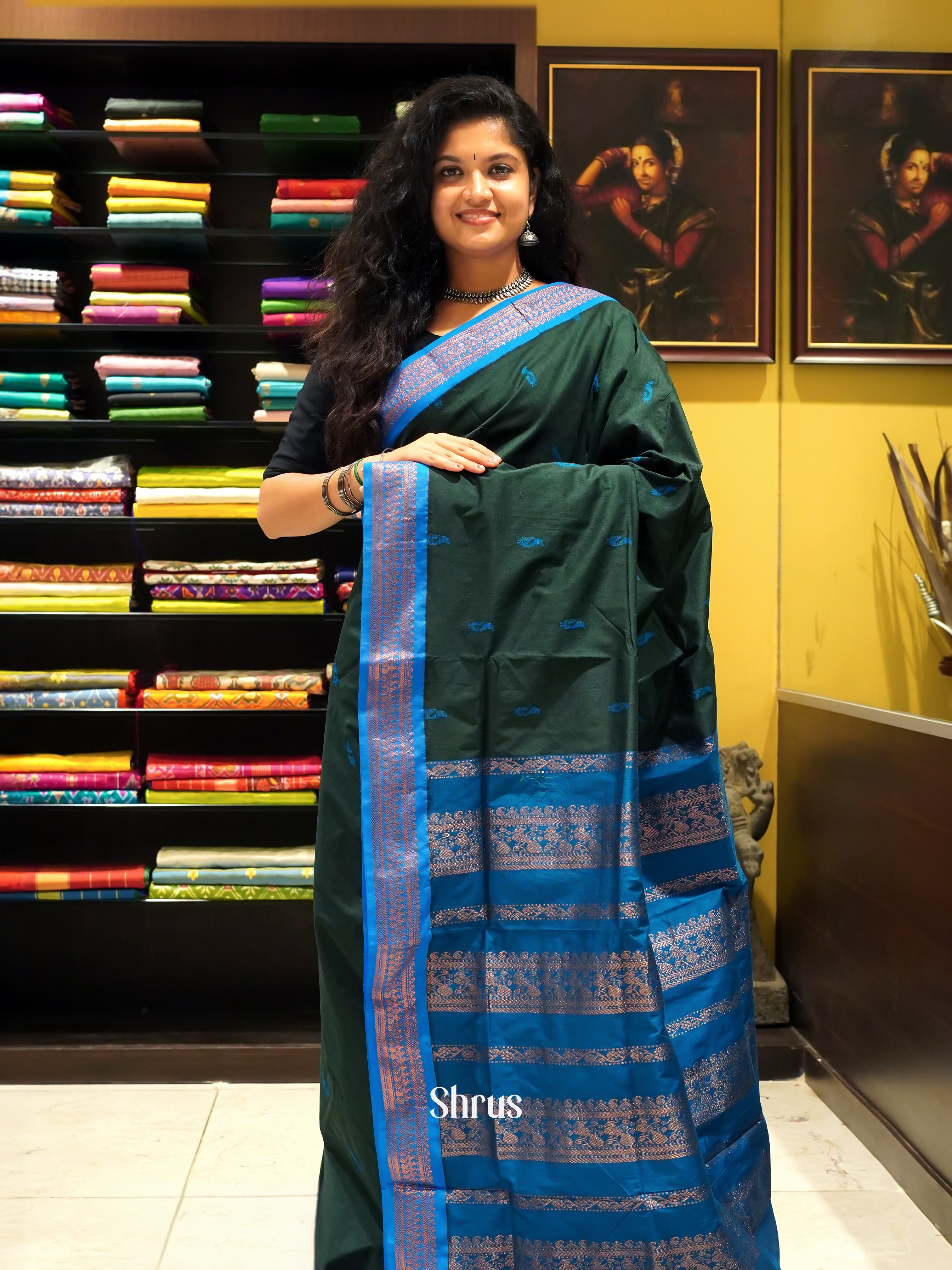 Green & Blue  - Kalyani Cotton