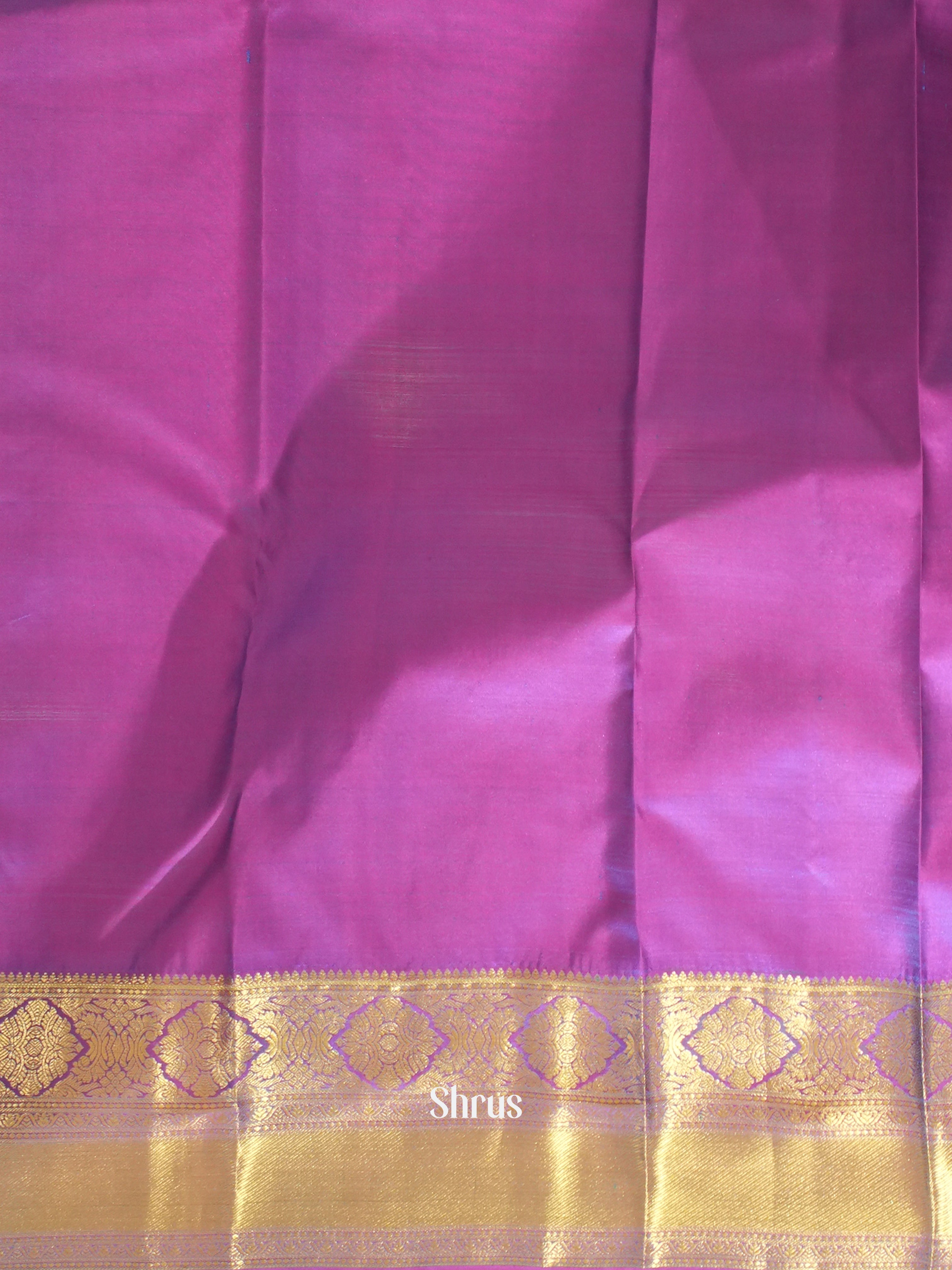 Teal Green & Majenta  - Kanchipuram silk Saree