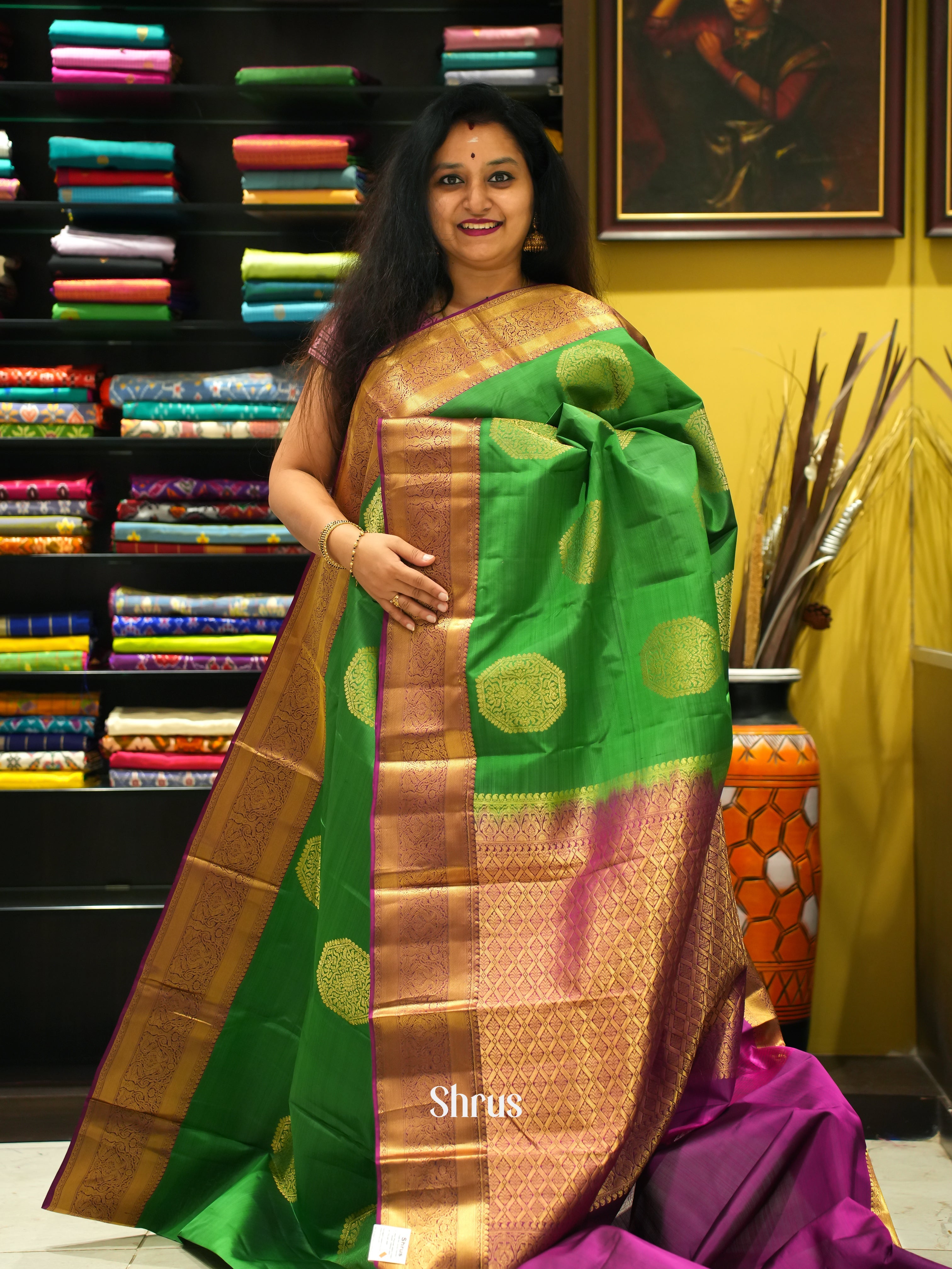 Green & Purple- Kanchipuram silk Saree