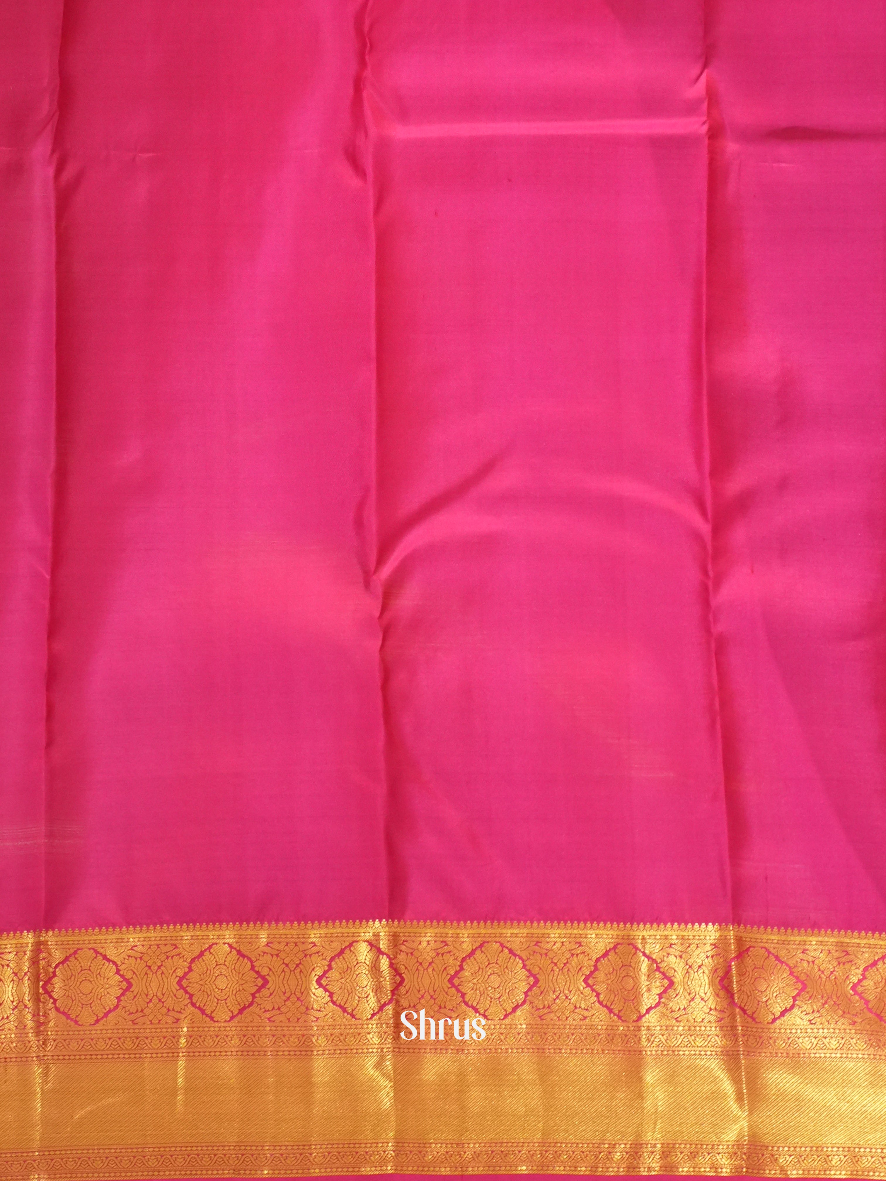 Mango Yellow & Pink - Kanchipuram silk Saree