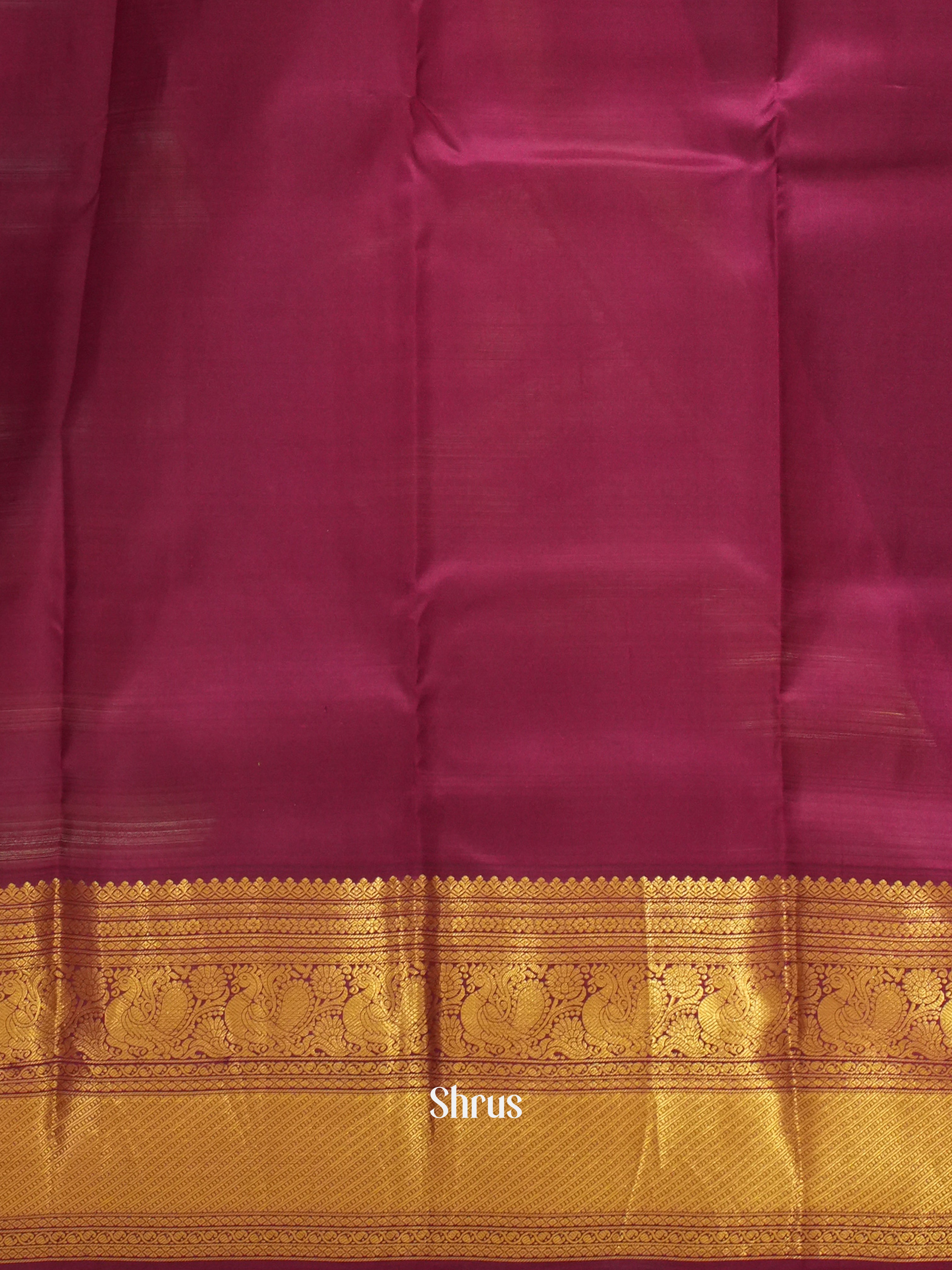 Mathulir Green & Wine - Kanchipuram silk Saree