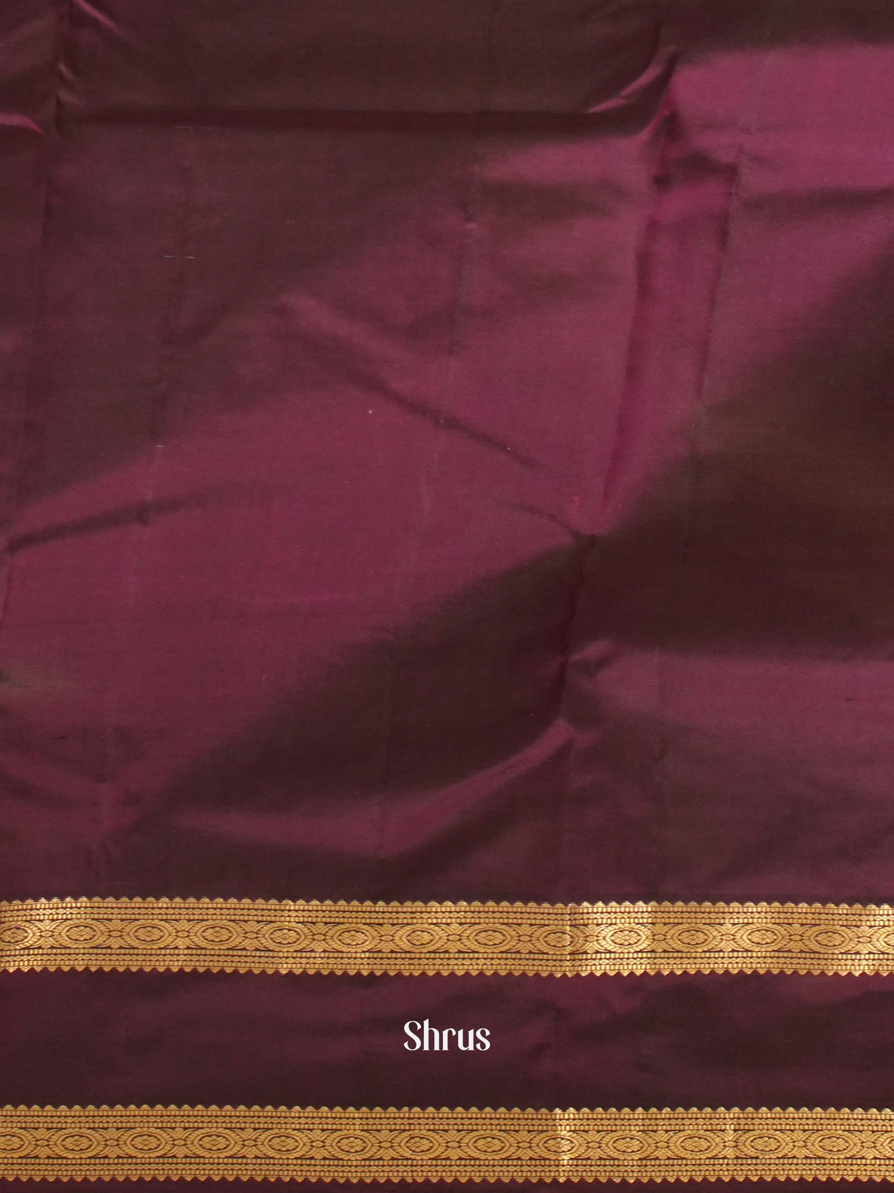 Beige & Wine - Kanchipuram silk Saree