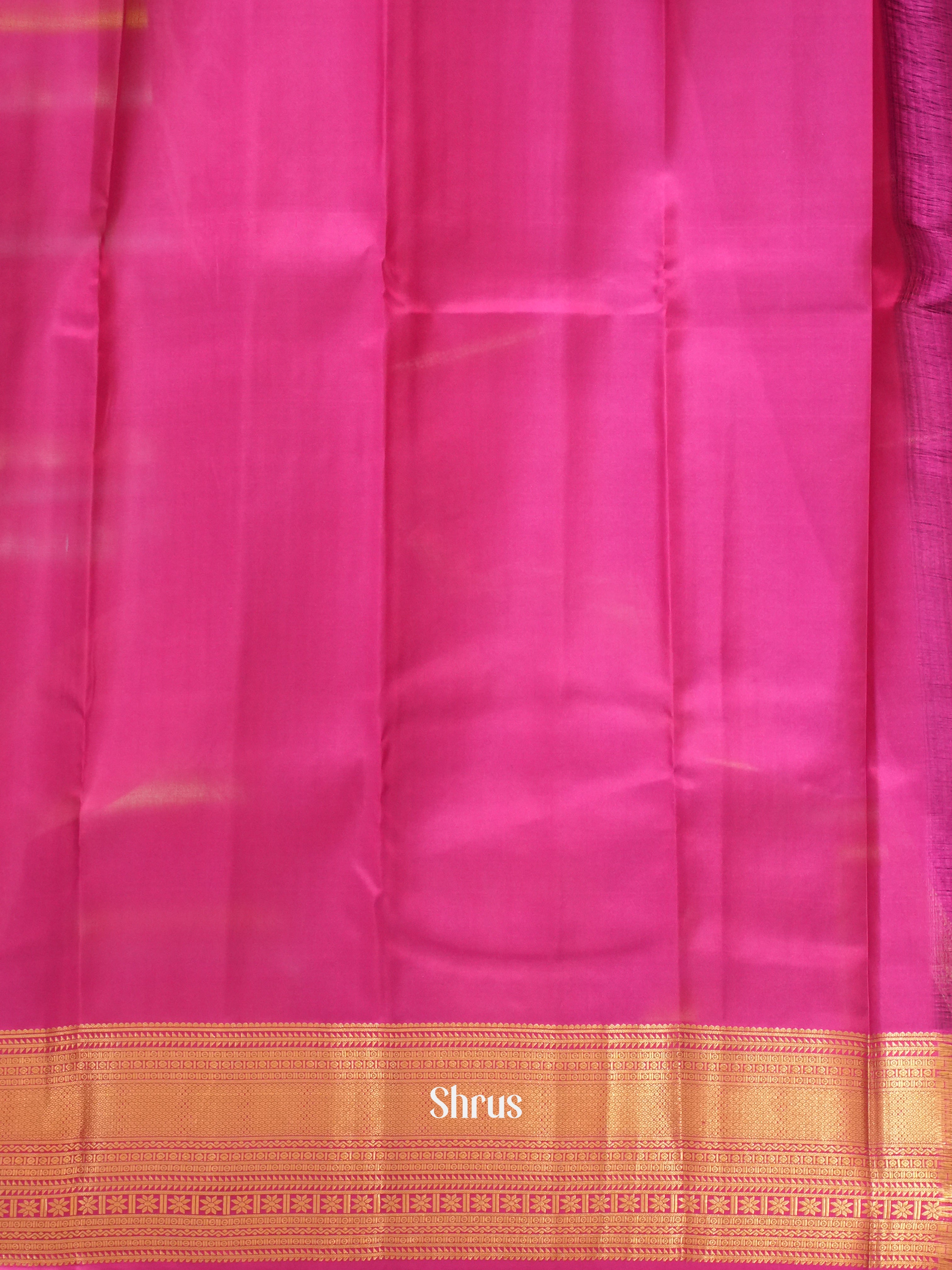 Blue & Pink  - Kanchipuram silk Saree