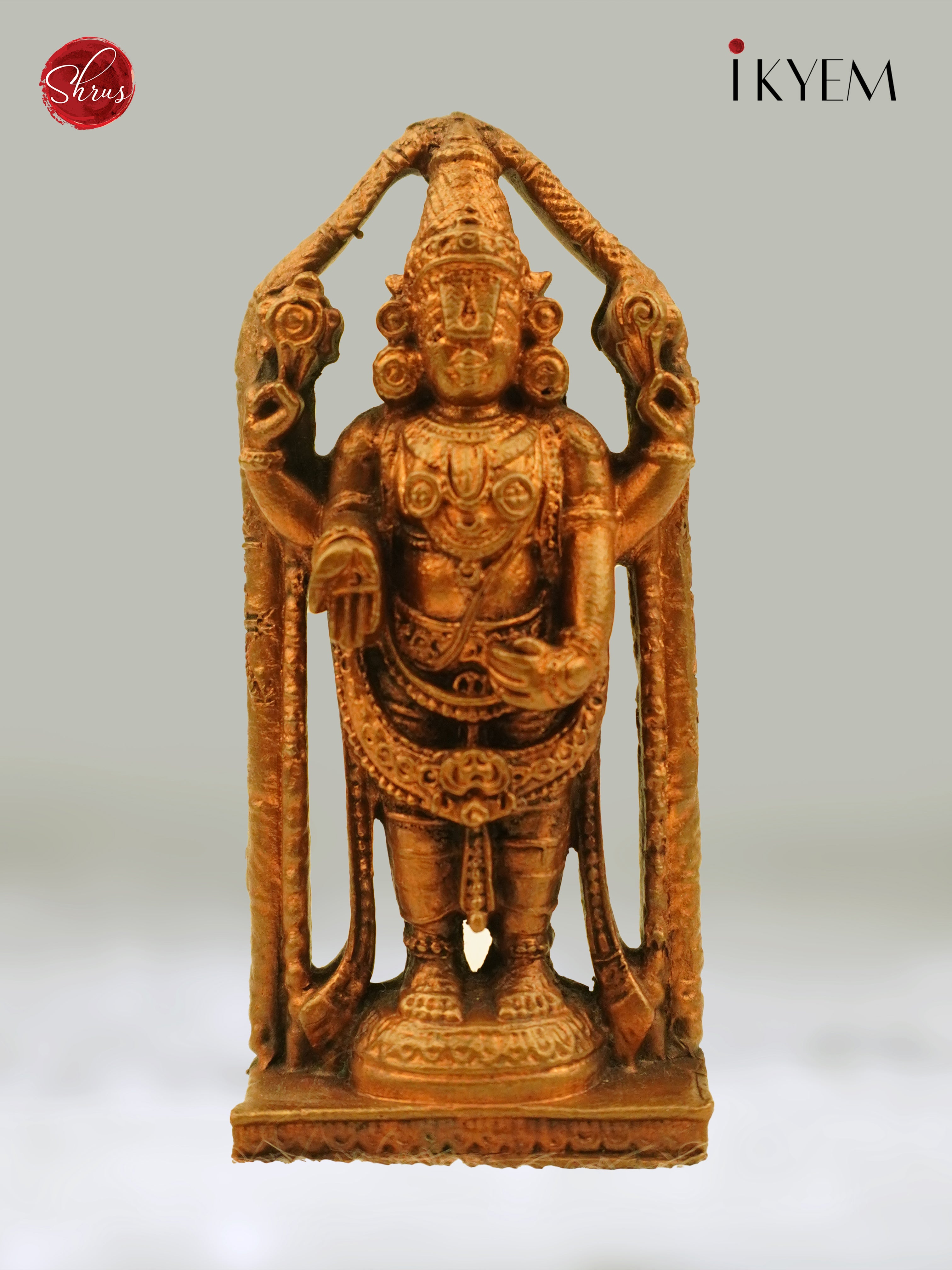 Ancient Antique Finish- Perumal with mace - Shop on ShrusEternity.com