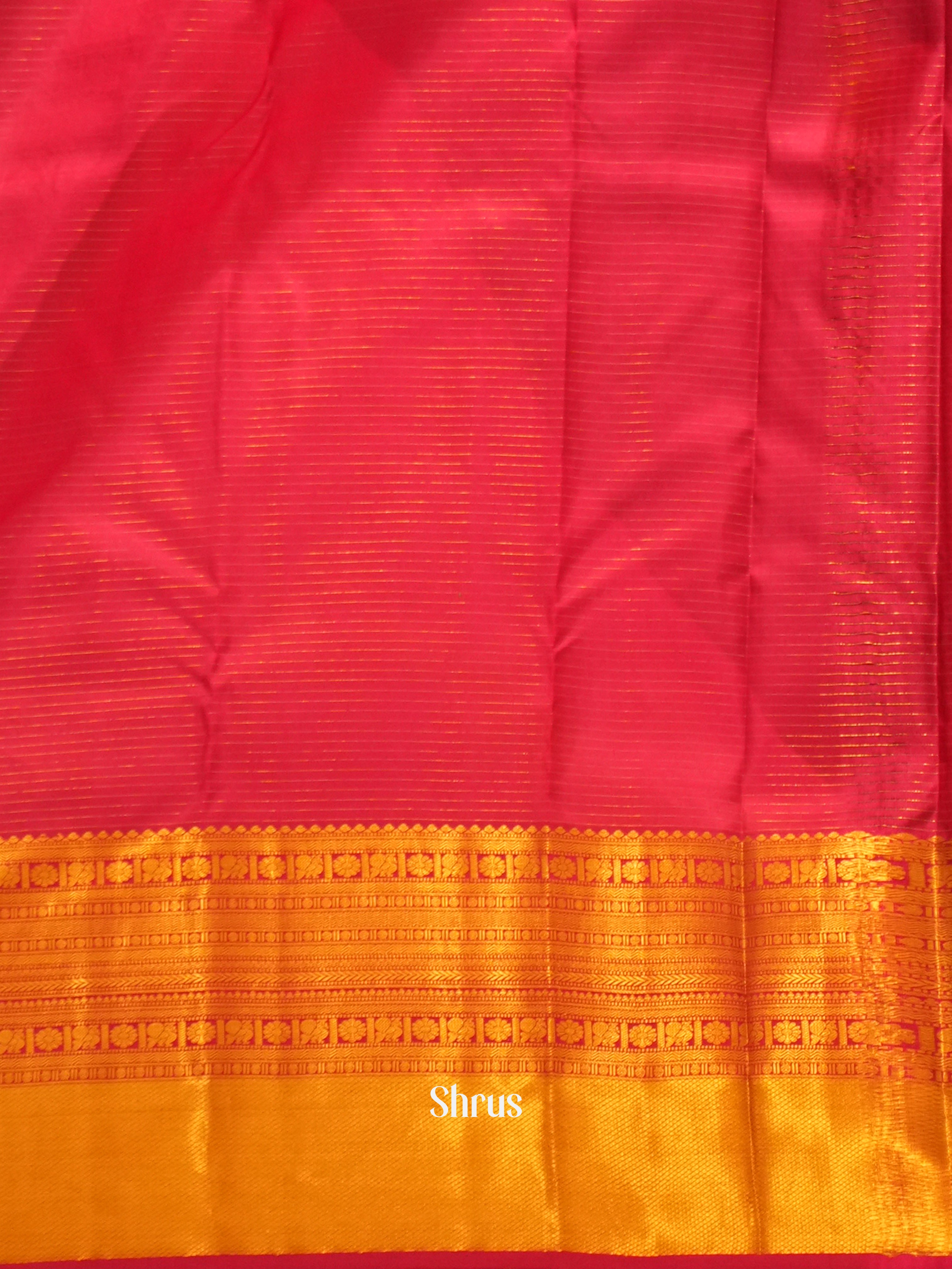 Orange & Pink - Kanchipuram silk Saree