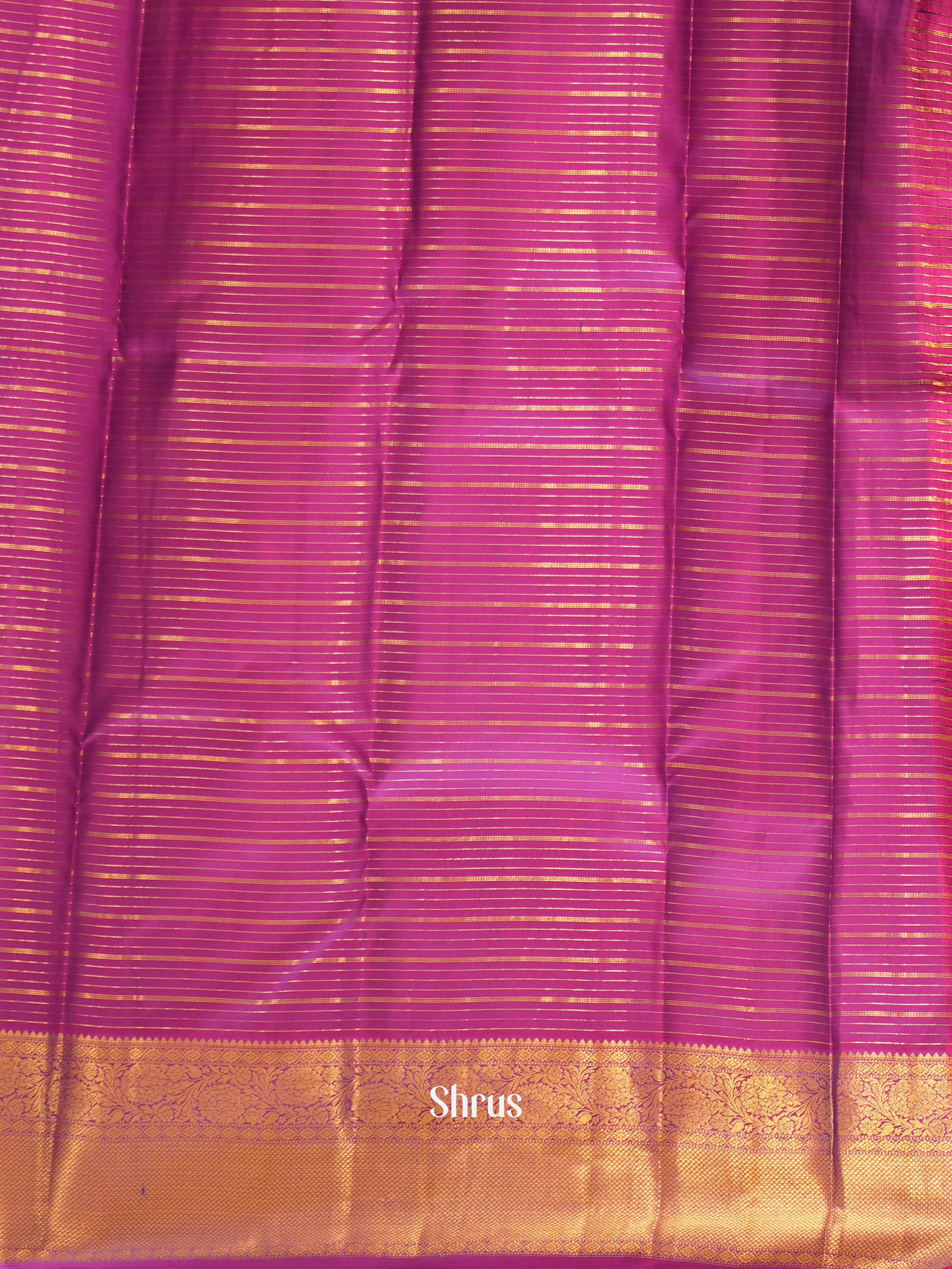 Violet & Majenta - Korvai Kanchipuram silk Saree