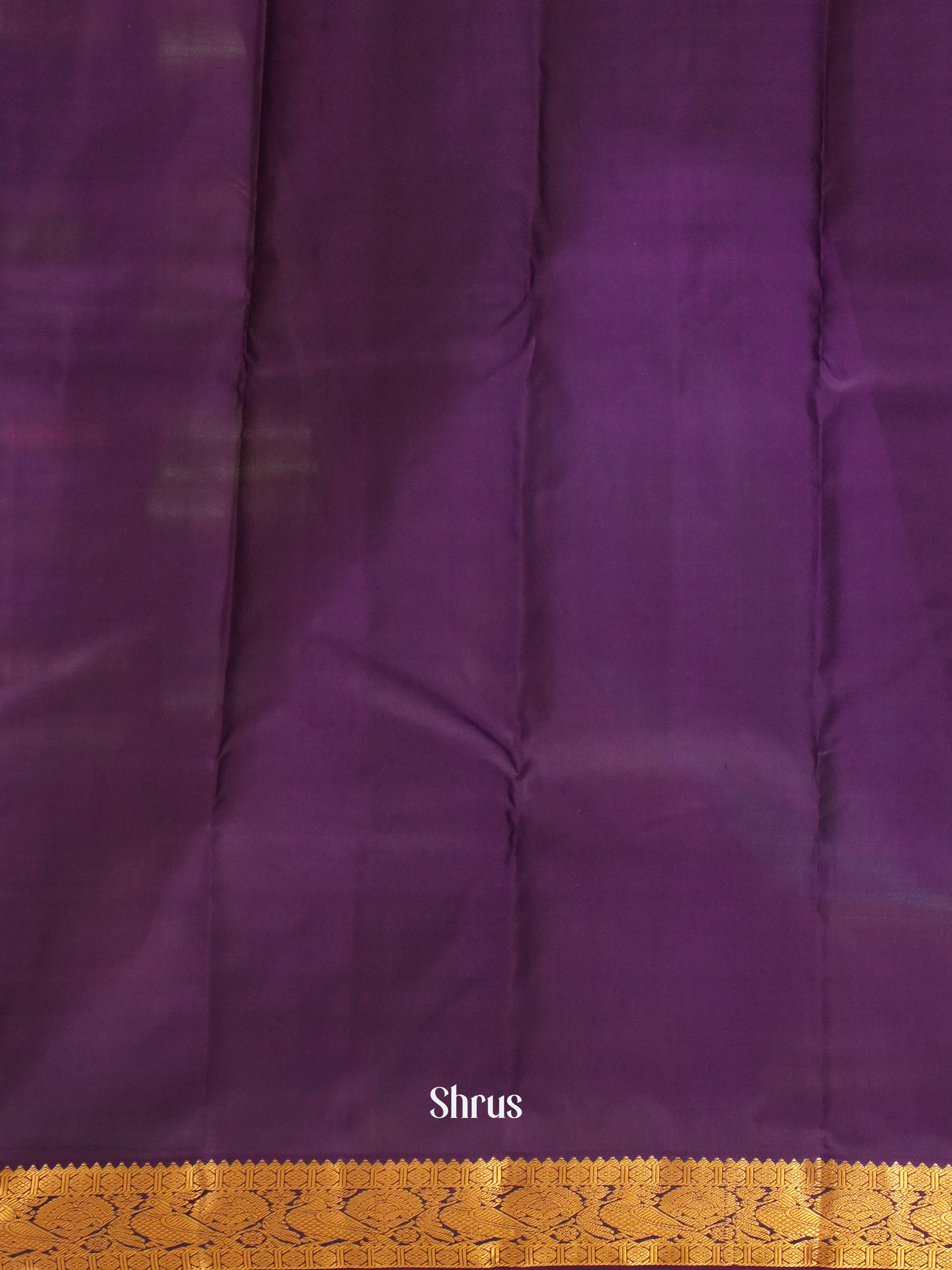 Teal Green & Violet - Korvai Kanchipuram silk Saree