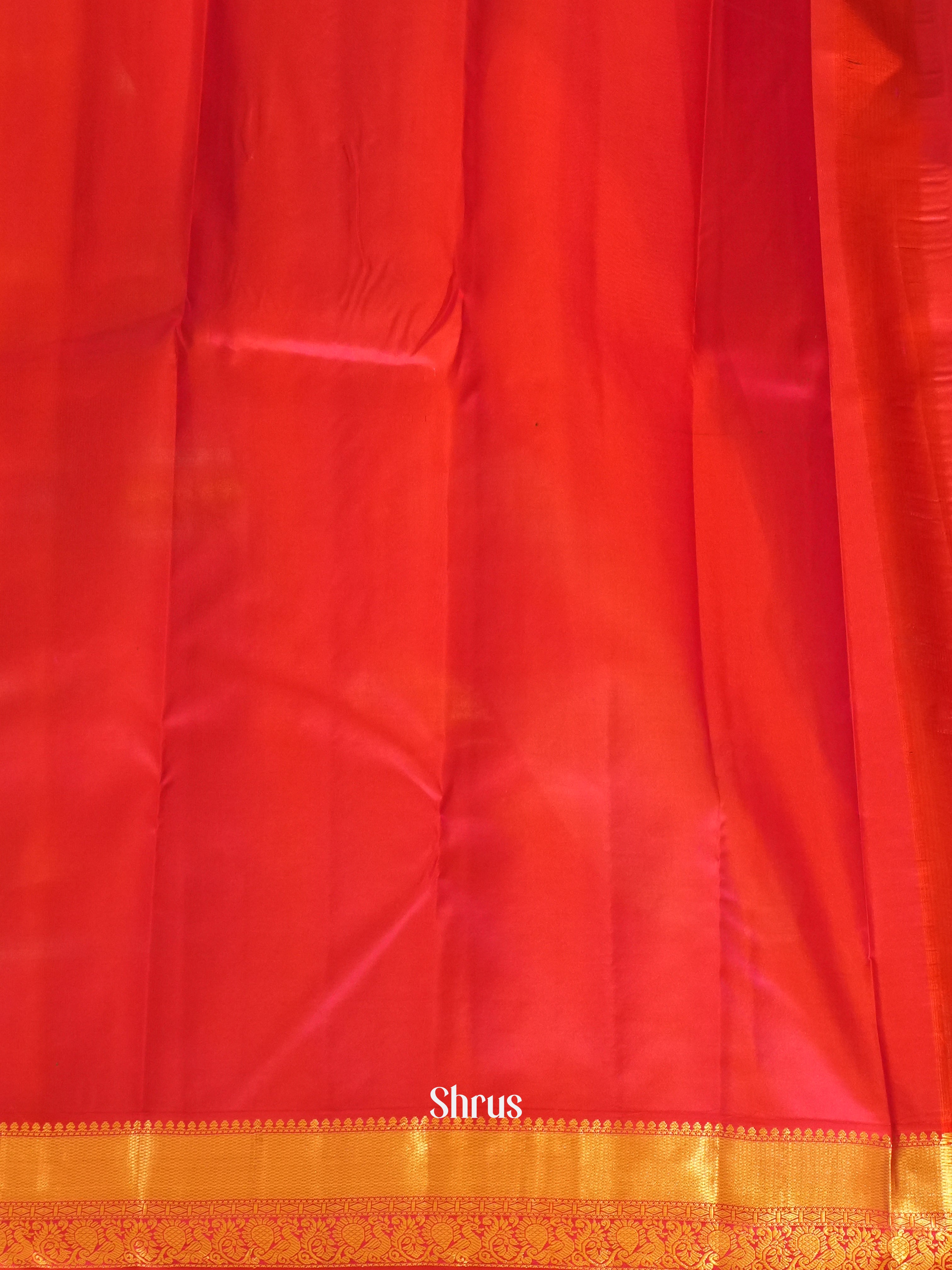 Cream & Pink - Korvai Kanchipuram silk Saree