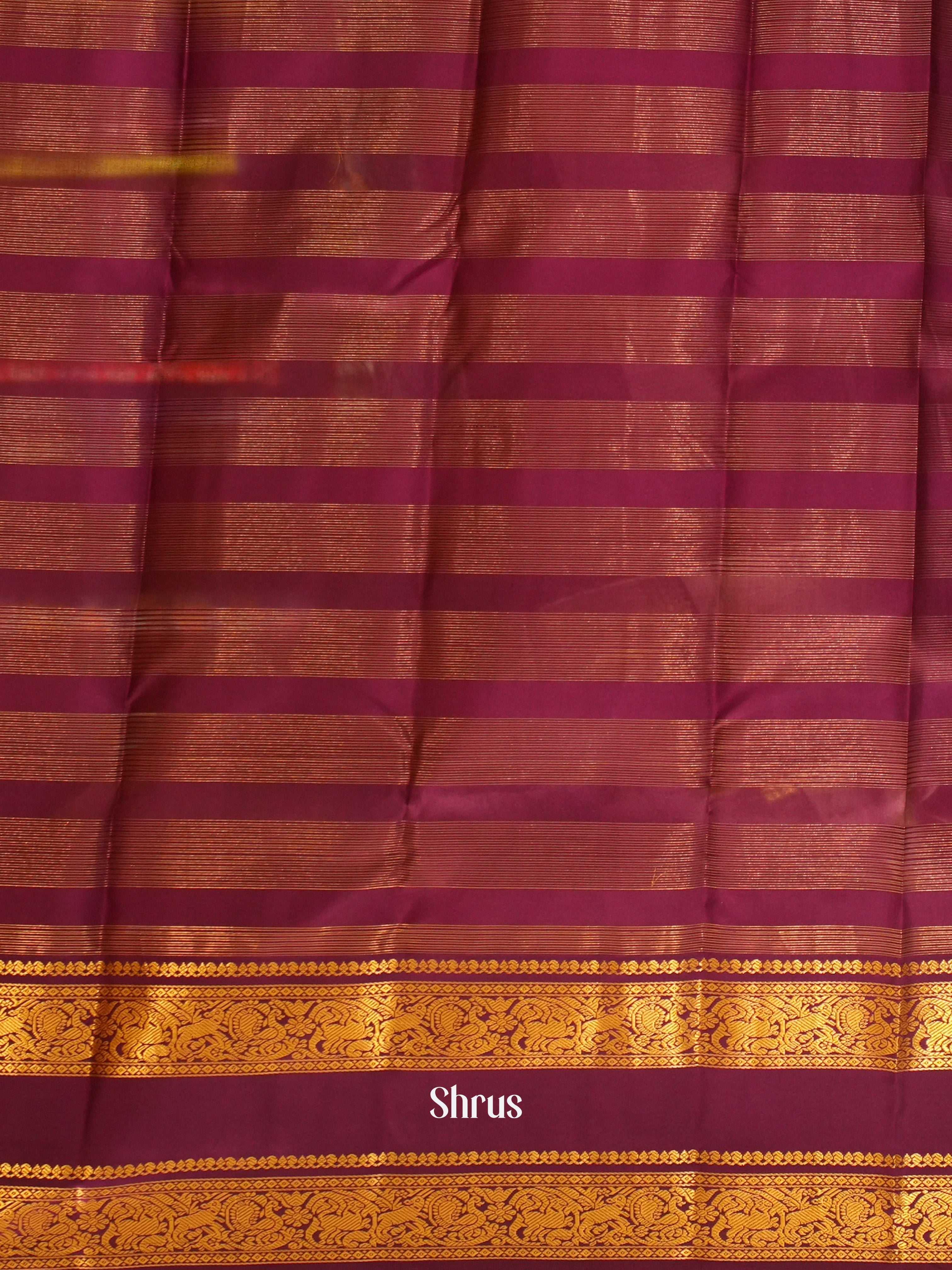 Pink & Purple - Korvai Kanchipuram silk Saree