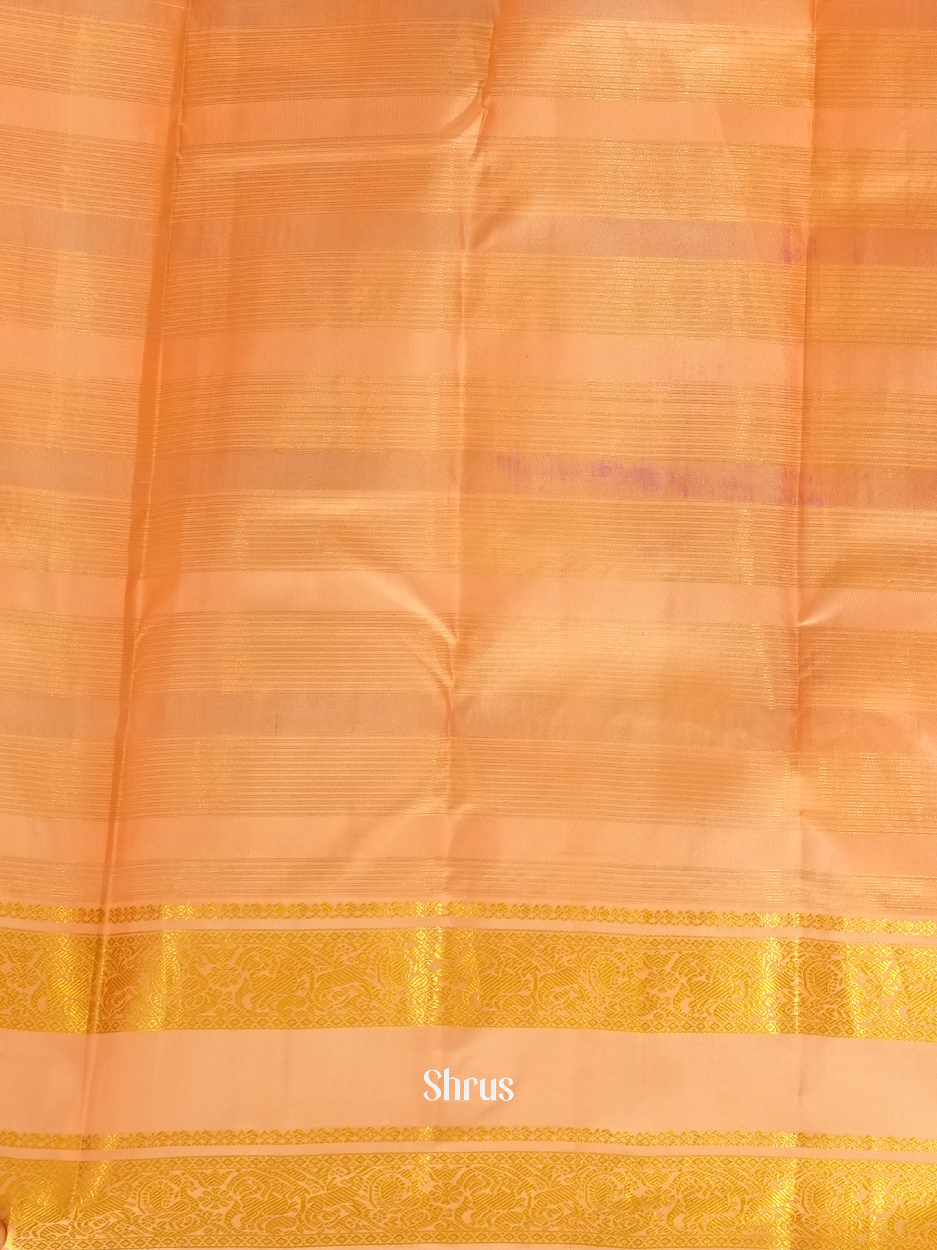 Violet & Peach - Korvai Kanchipuram silk Saree