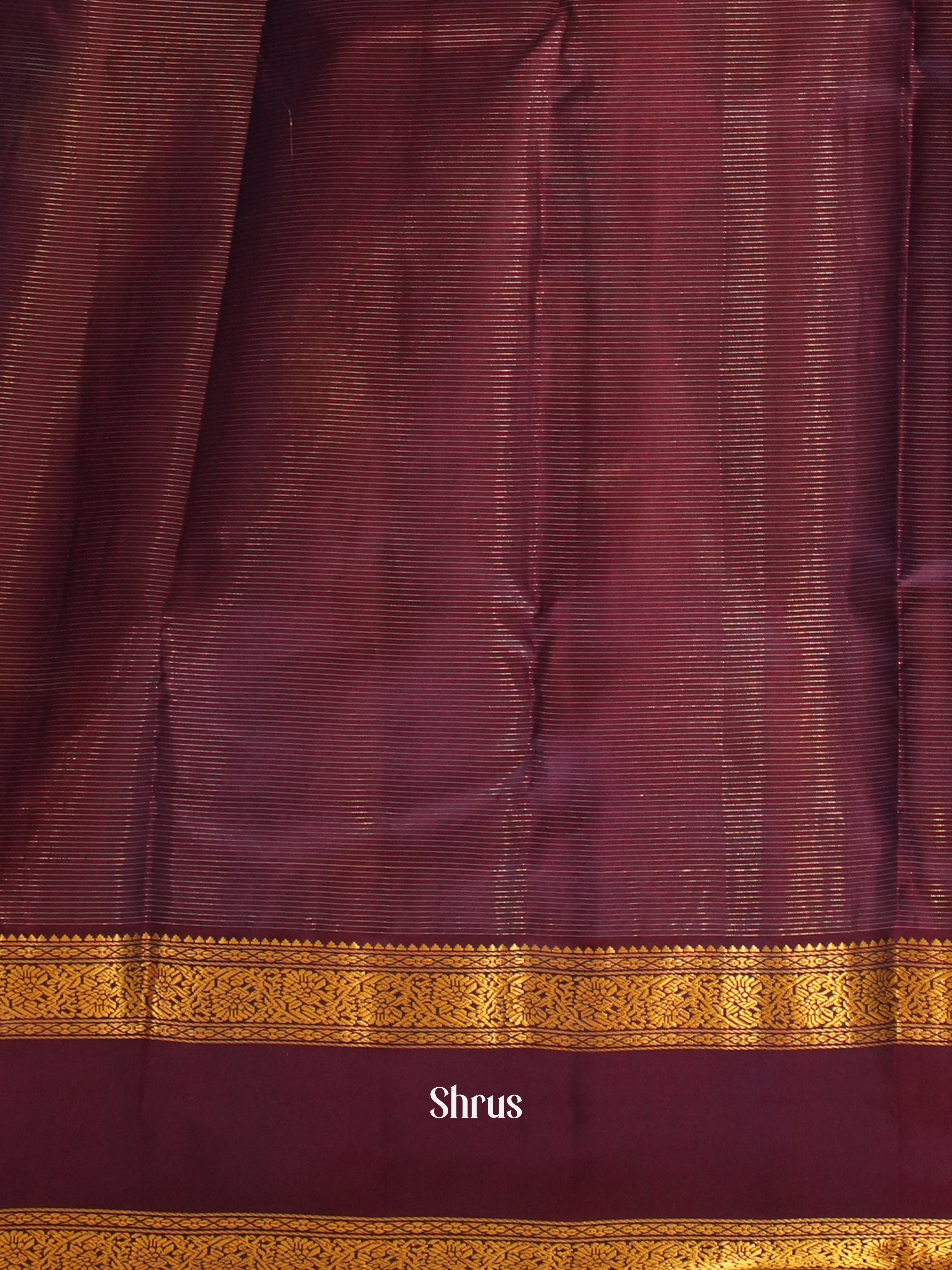 Pista Green & Purple - Korvai Kanchipuram silk Saree