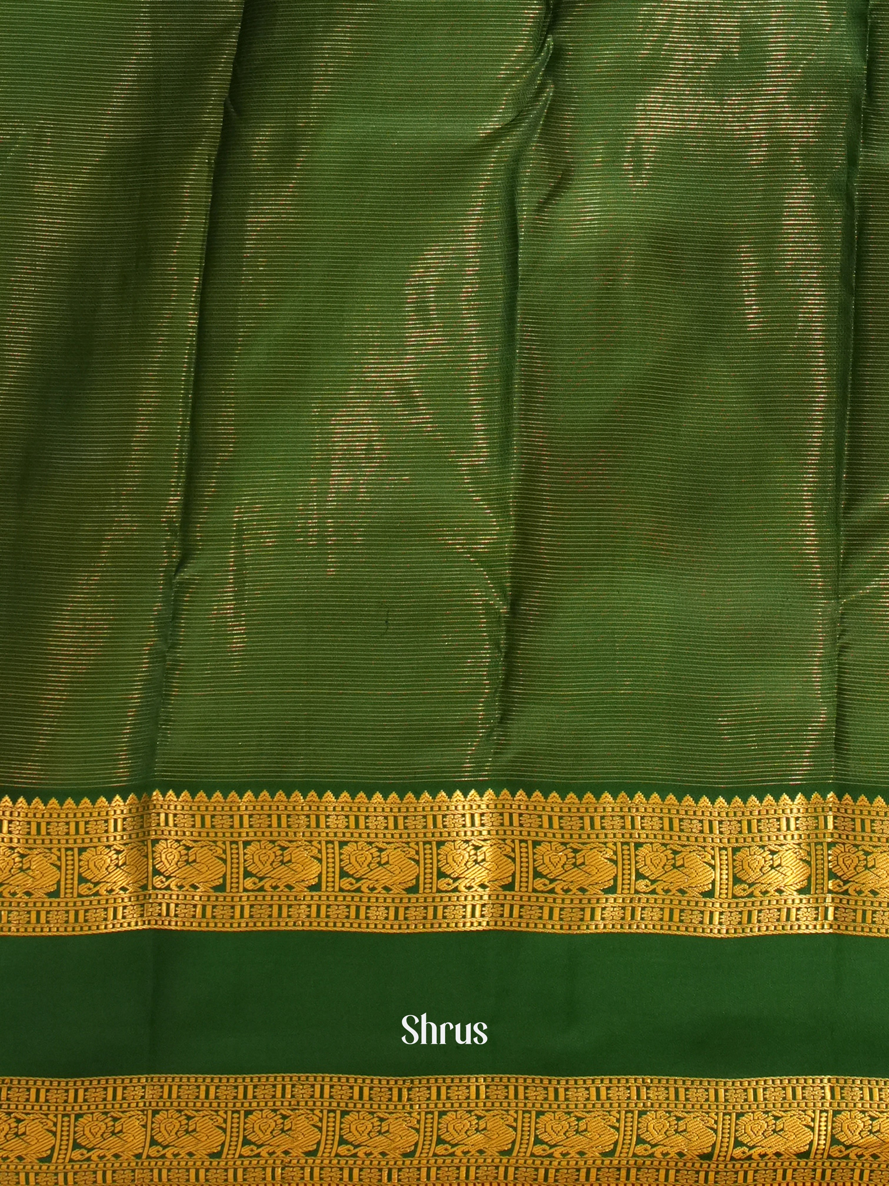 Pink & Green - Korvai Kanchipuram silk Saree