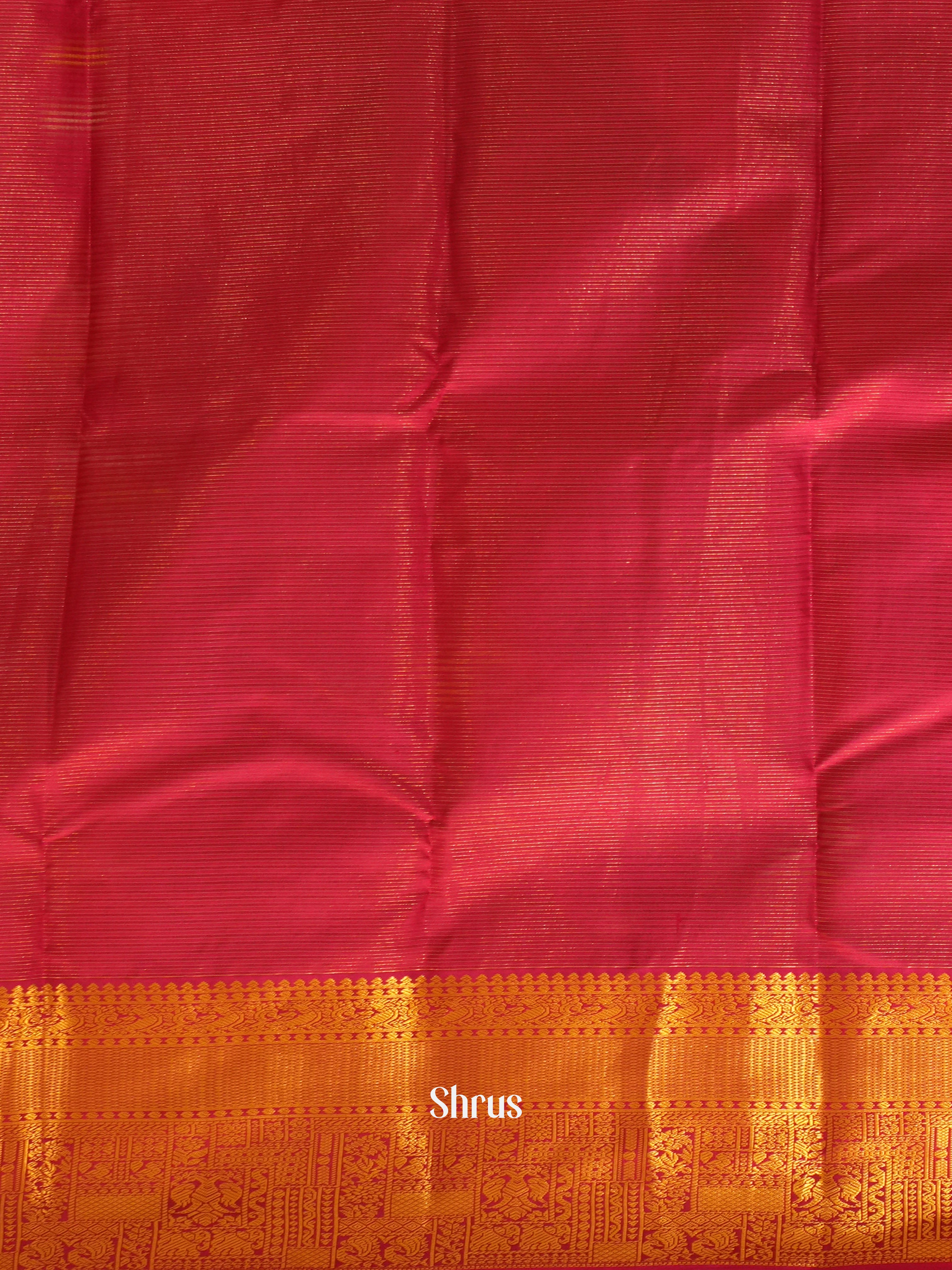 Green & Maroon - Korvai Kanchipuram silk Saree