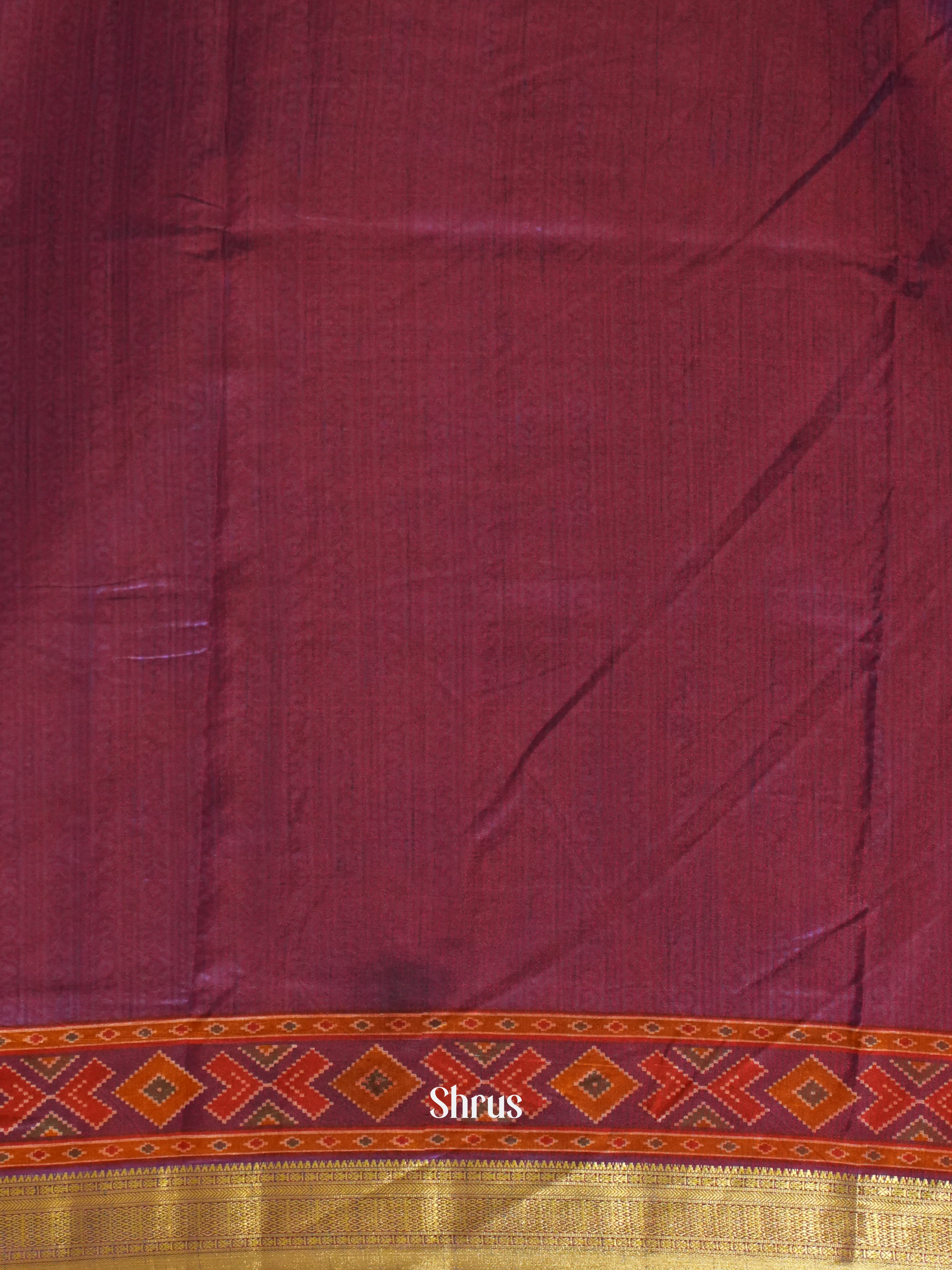 Grey & Purple - Semi Patola Saree