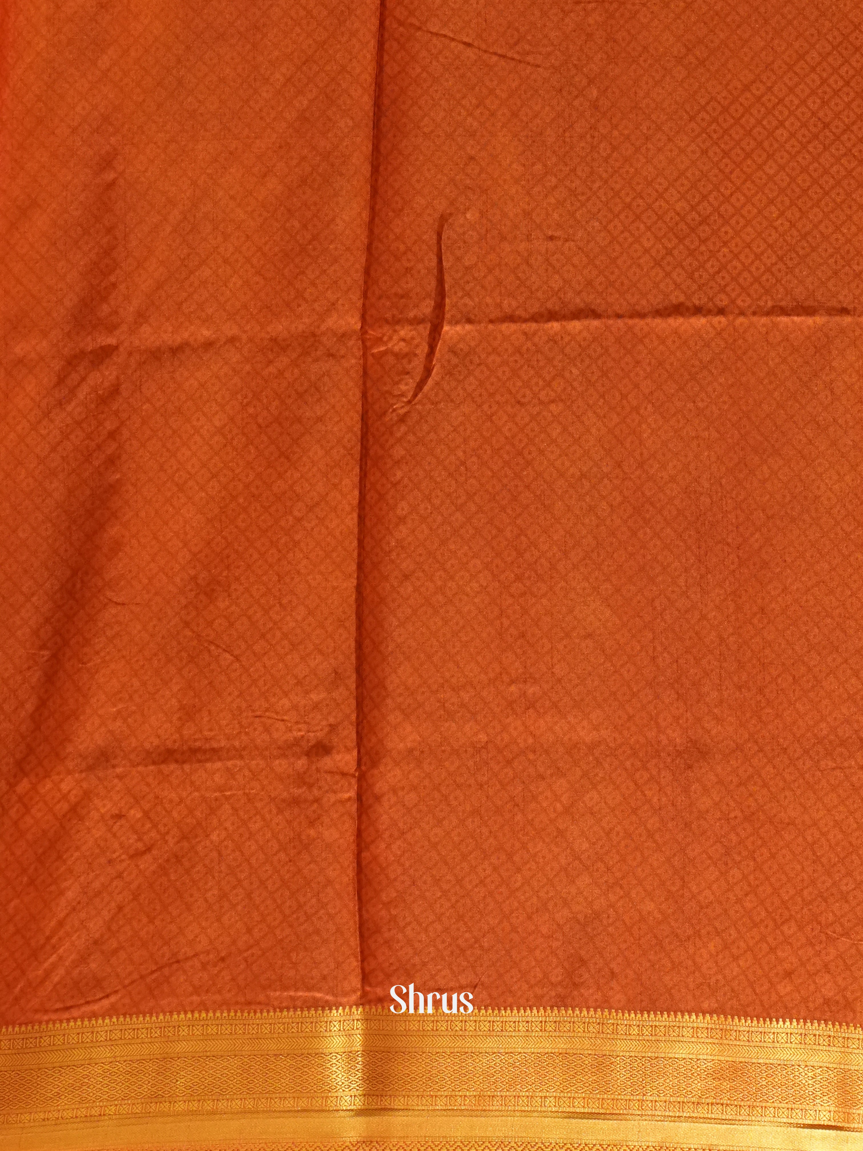 Mustard & Orange - Semi Patola Saree