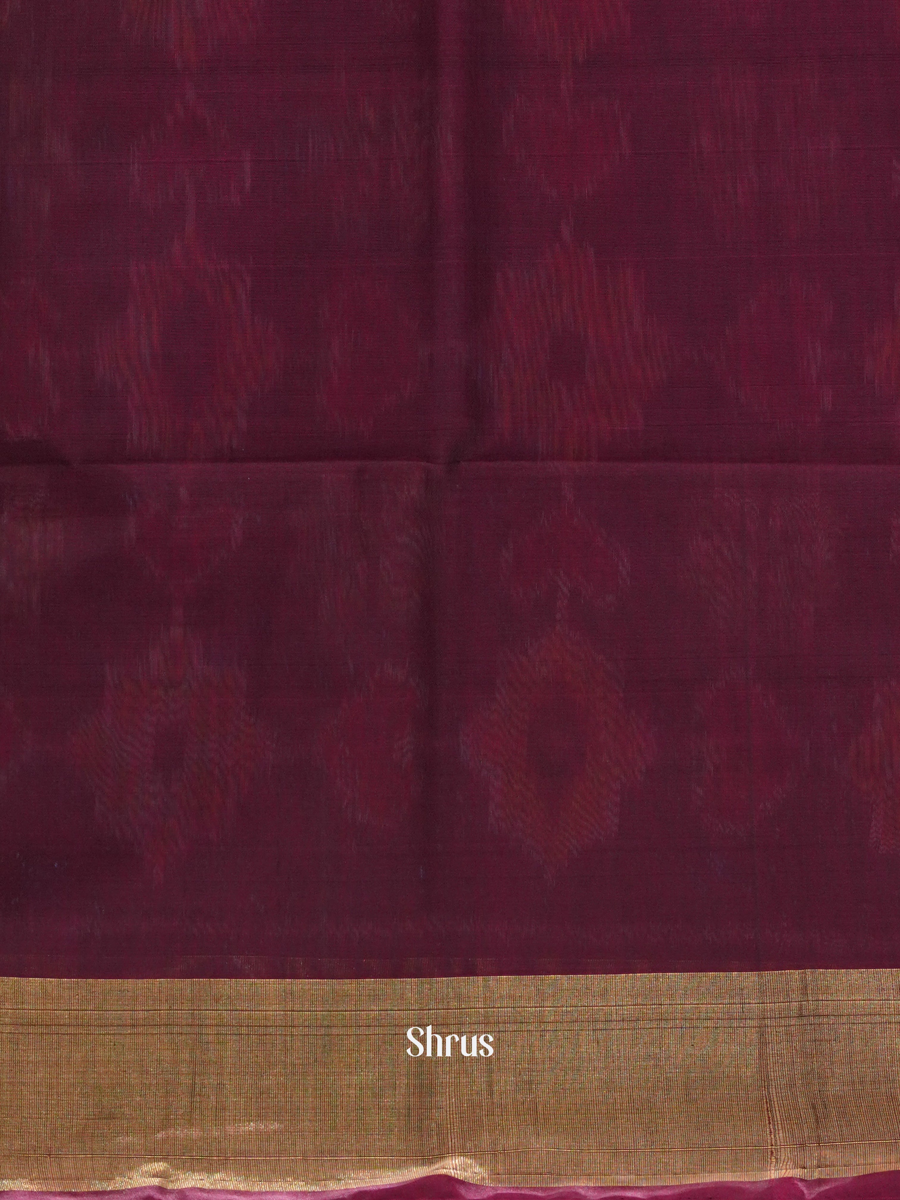 Blue & Wine - Pochampally sico Saree