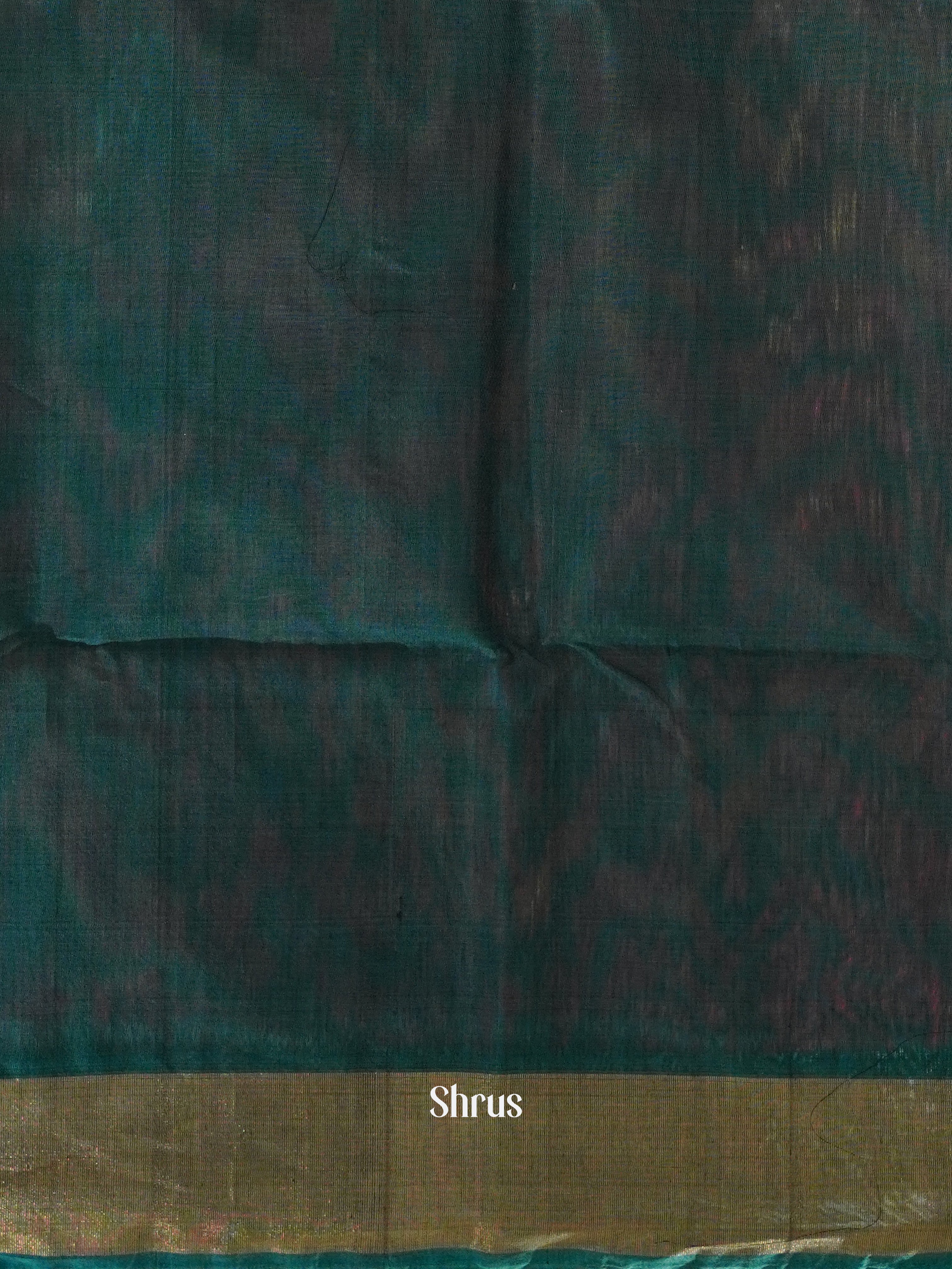 Orange & Peacock Green - Pochampally sico Saree