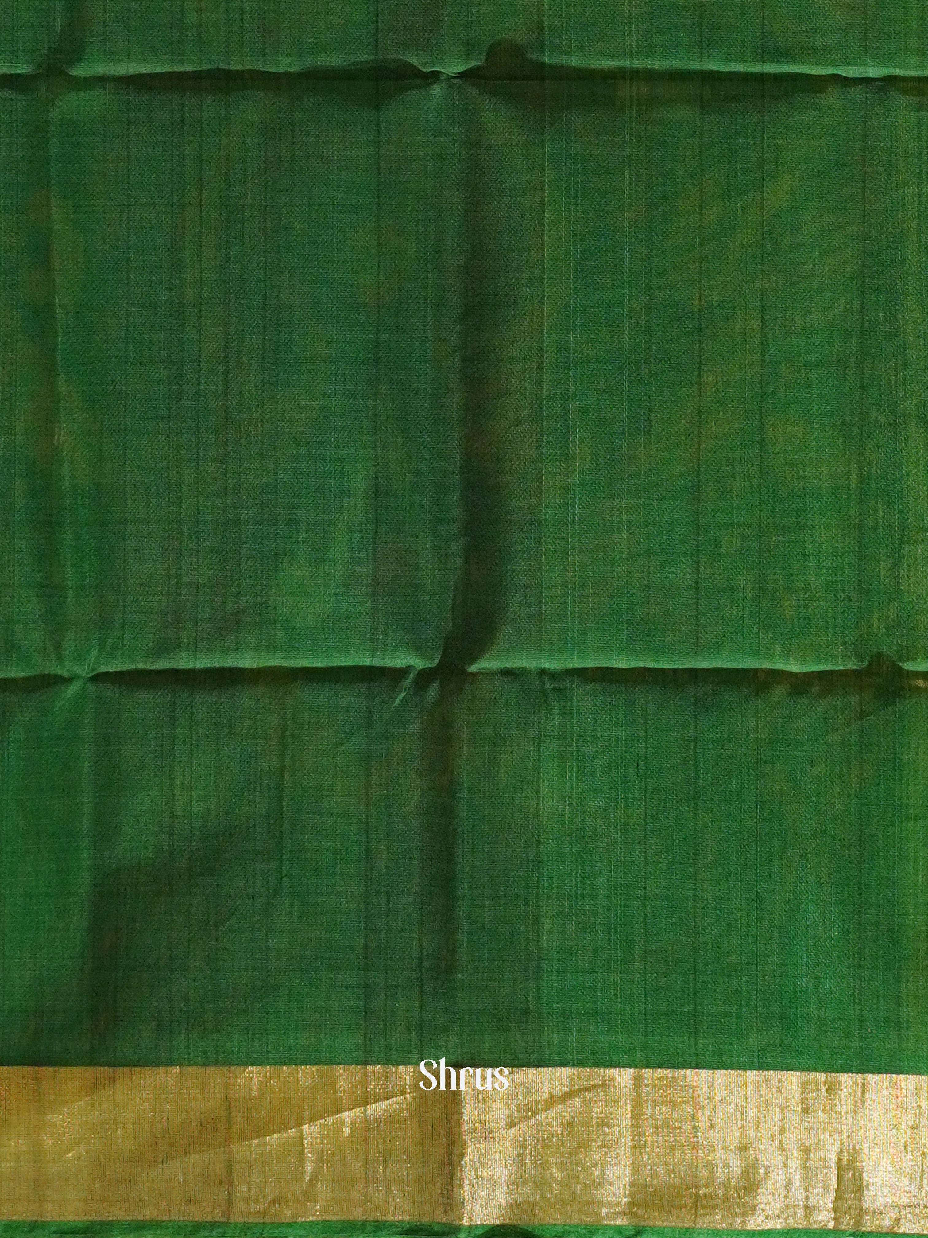 Sandal & Green - Pochampally sico Saree