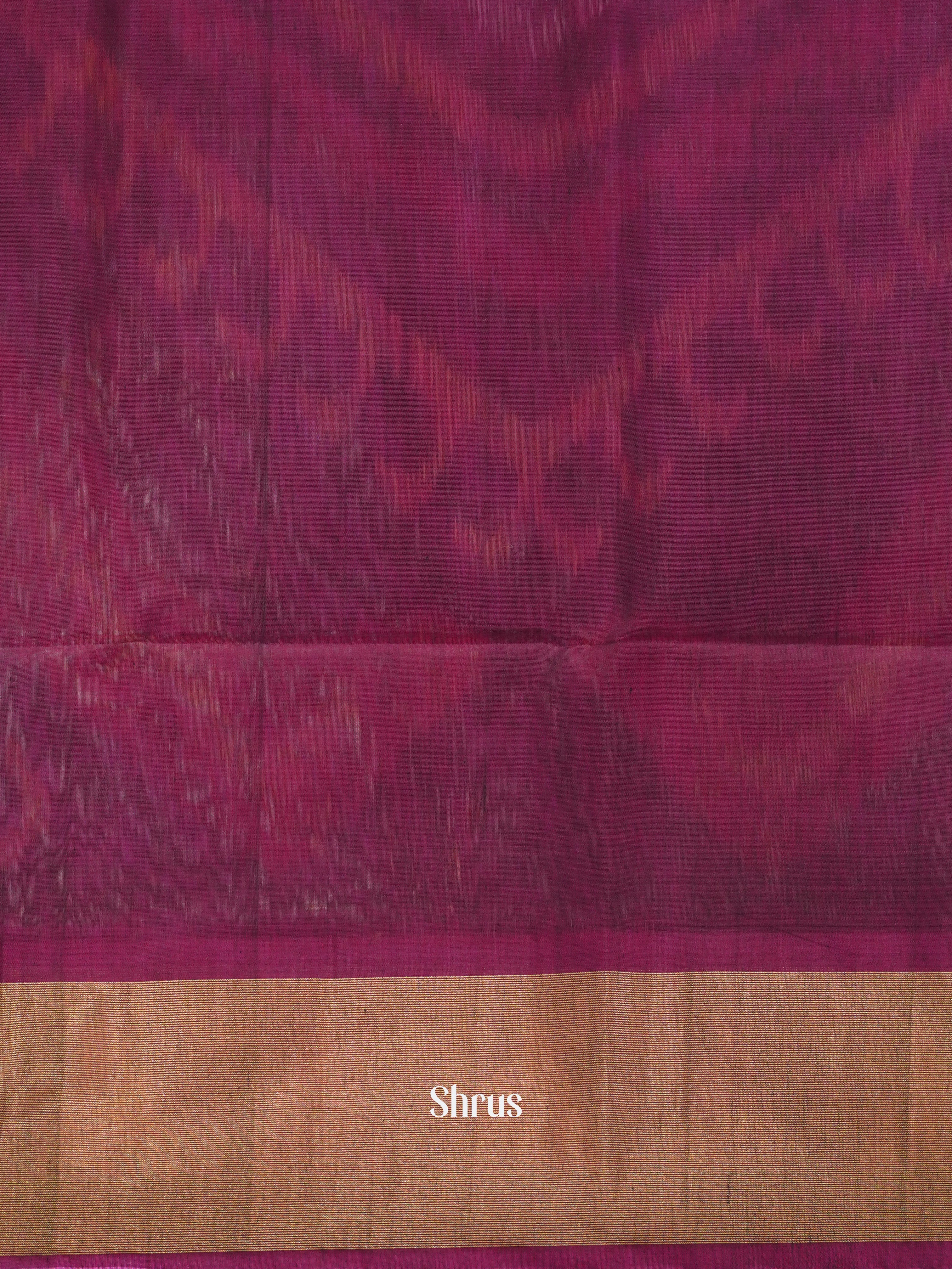 Grey & Majenta - Pochampally sico Saree