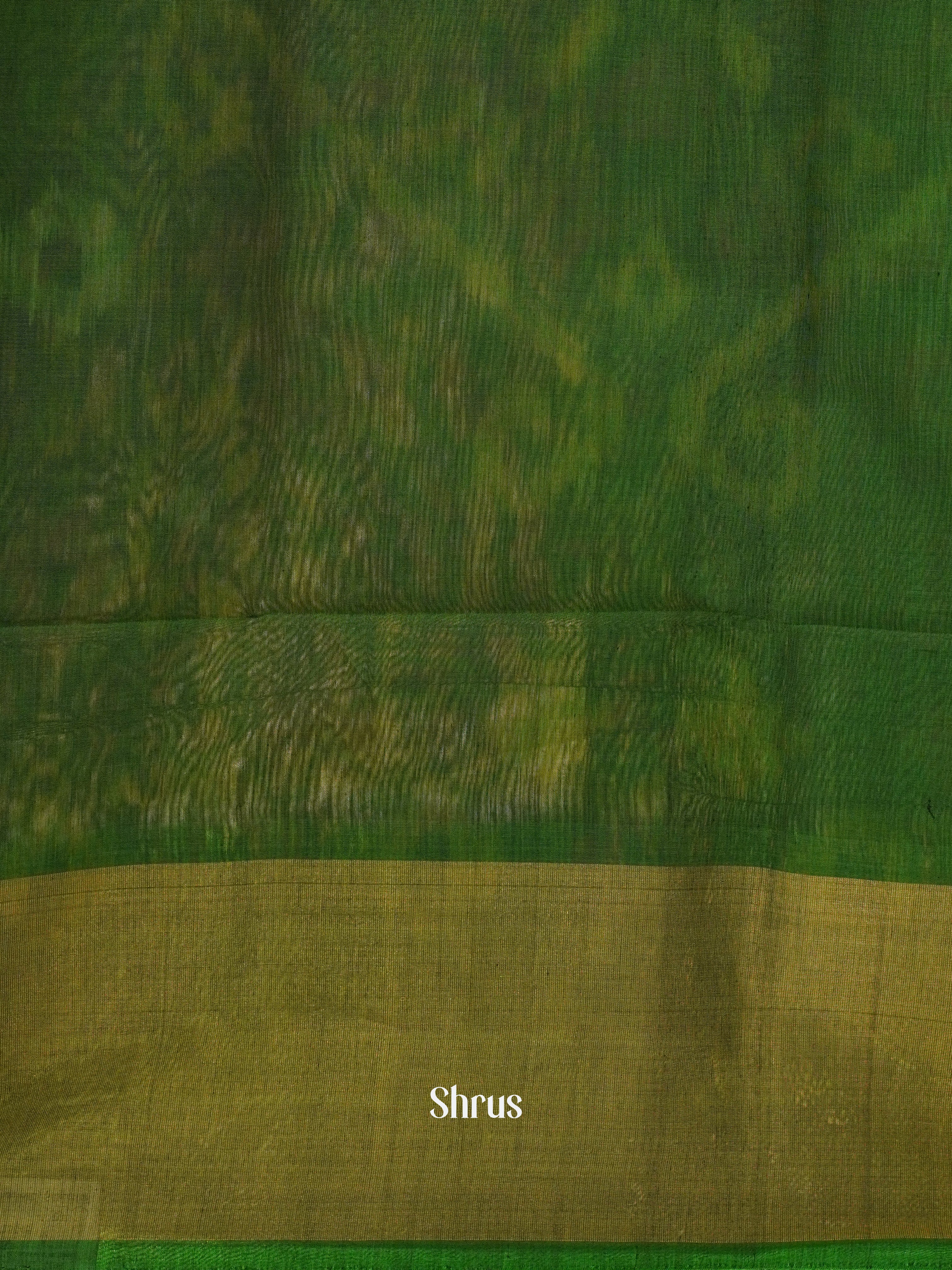 Light Yellow & Green - Pochampally sico Saree