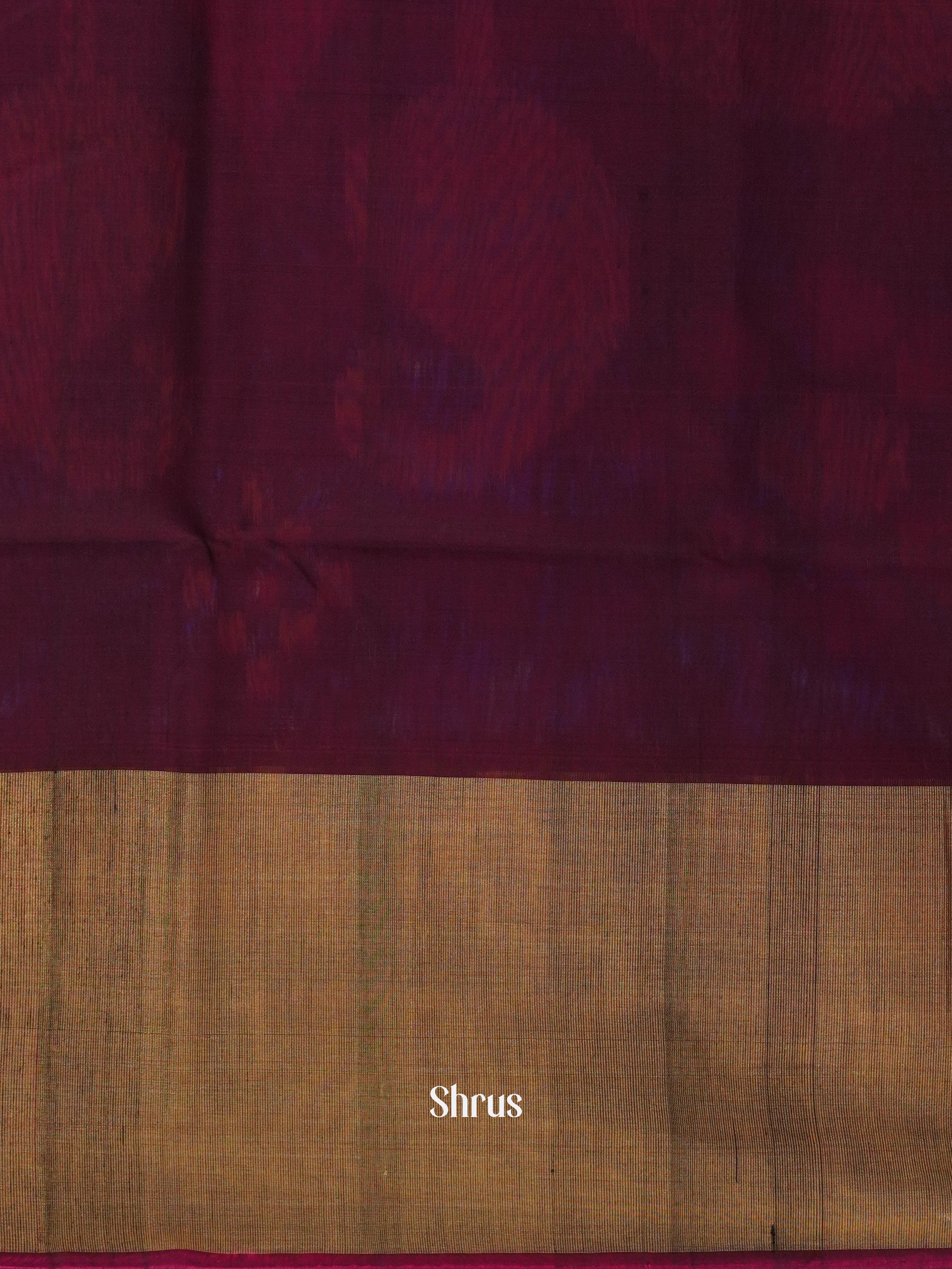 Blue & Wine - Pochampally sico Saree