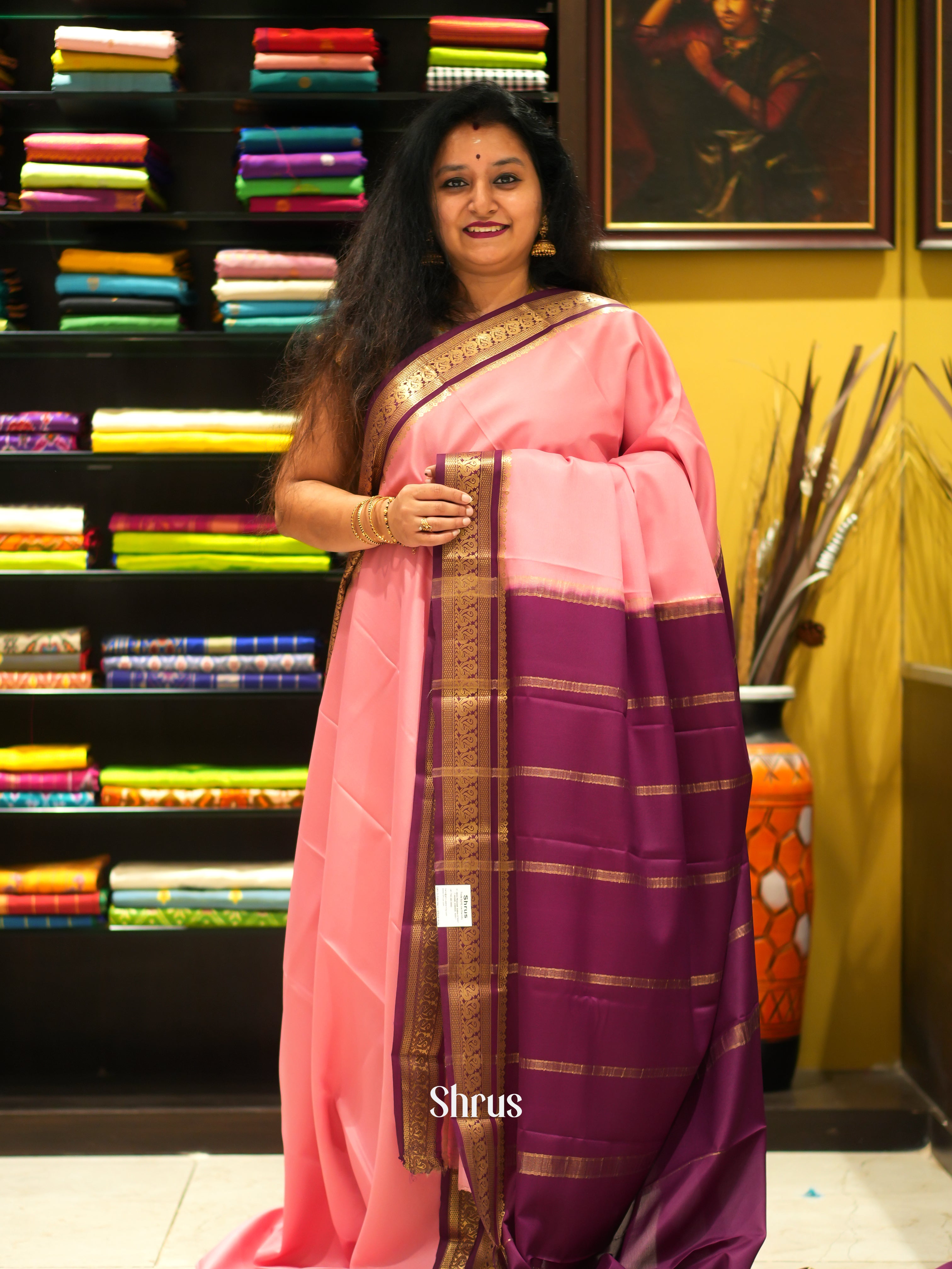 Pink & Majenta -Mysore Silk