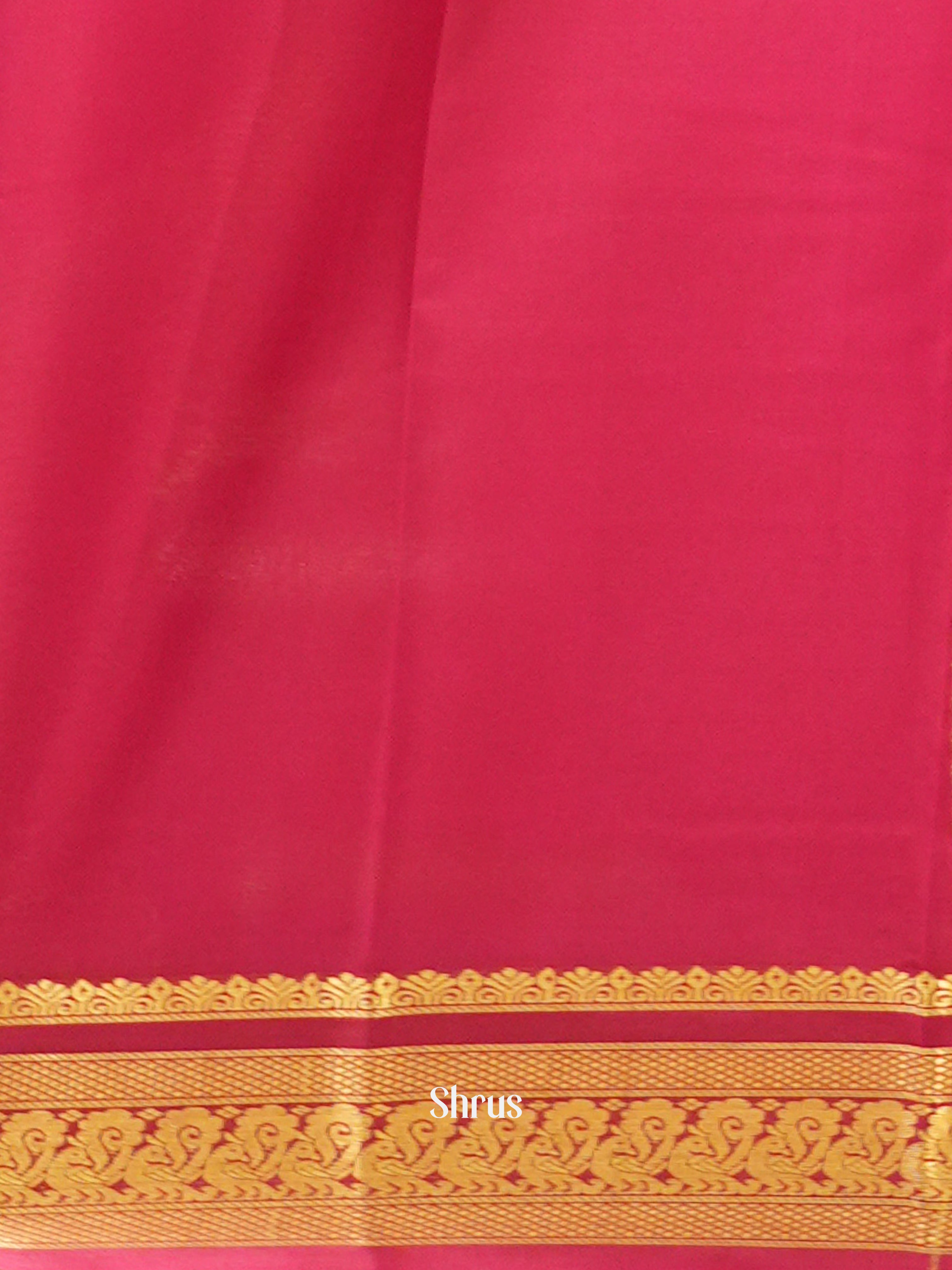 Yellow & Reddish Pink-Mysore Silk