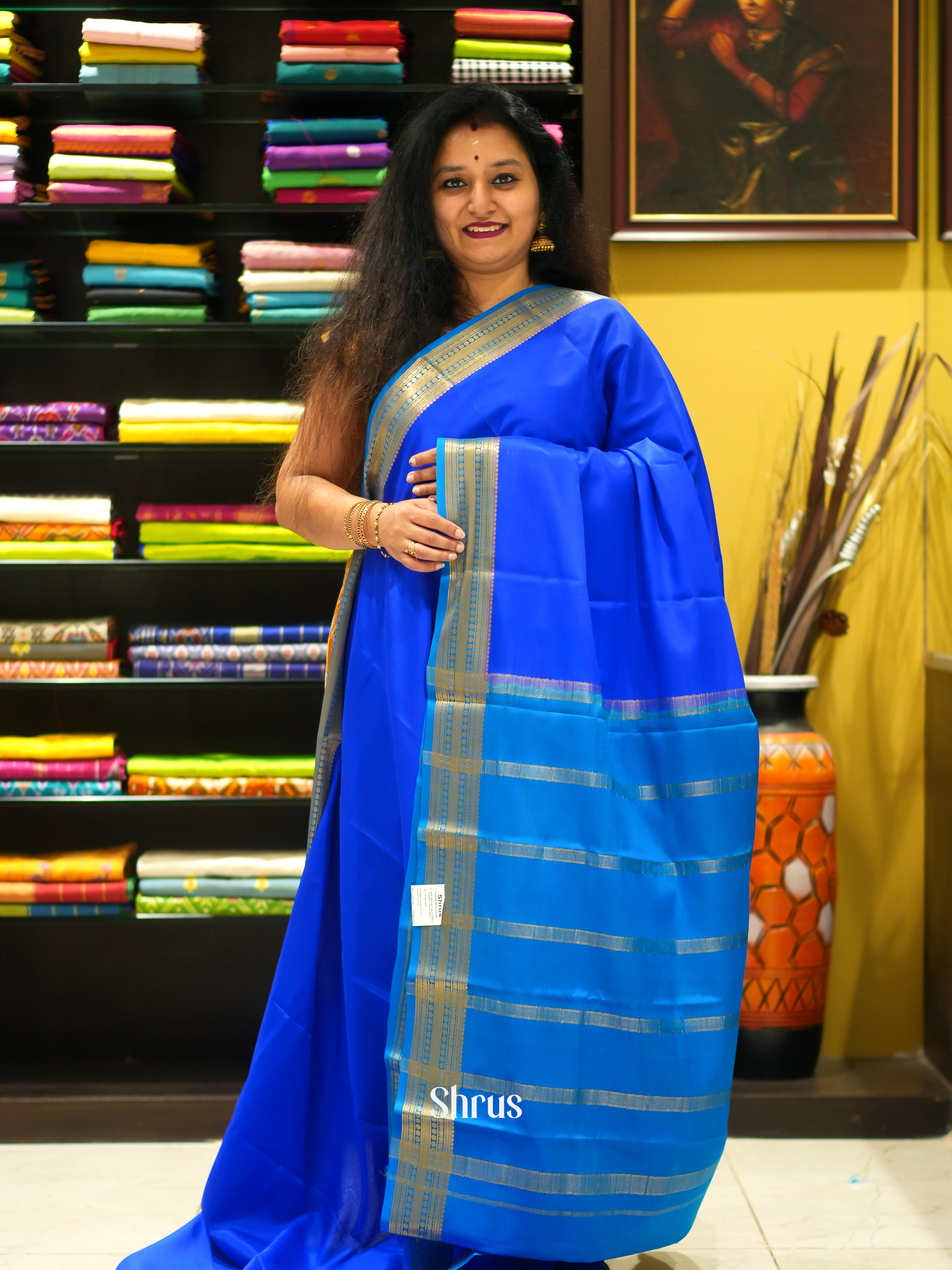 Blue & Sky Blue  -Mysore Silk