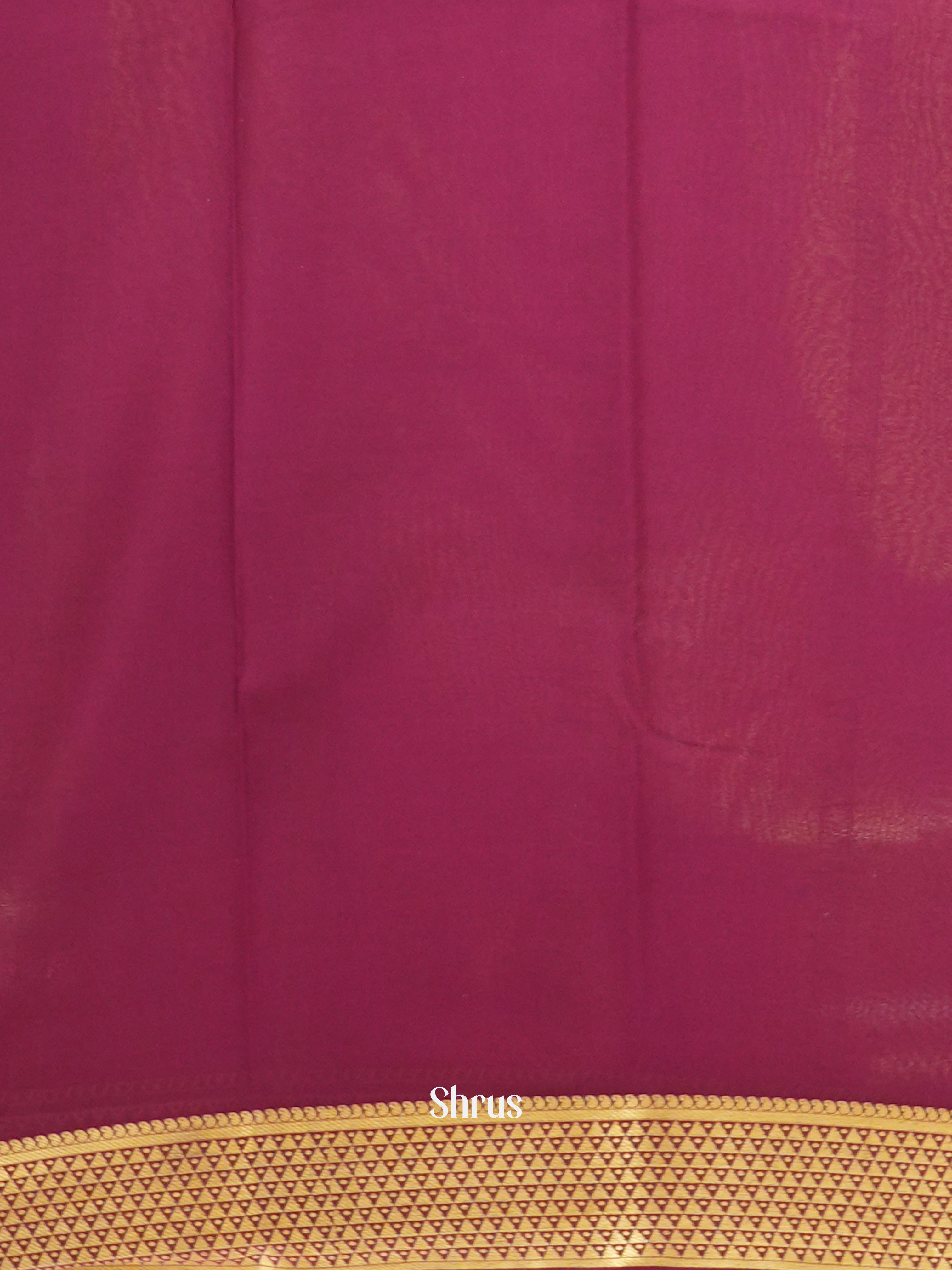 Orangish Pink & Purple  -Mysore Silk