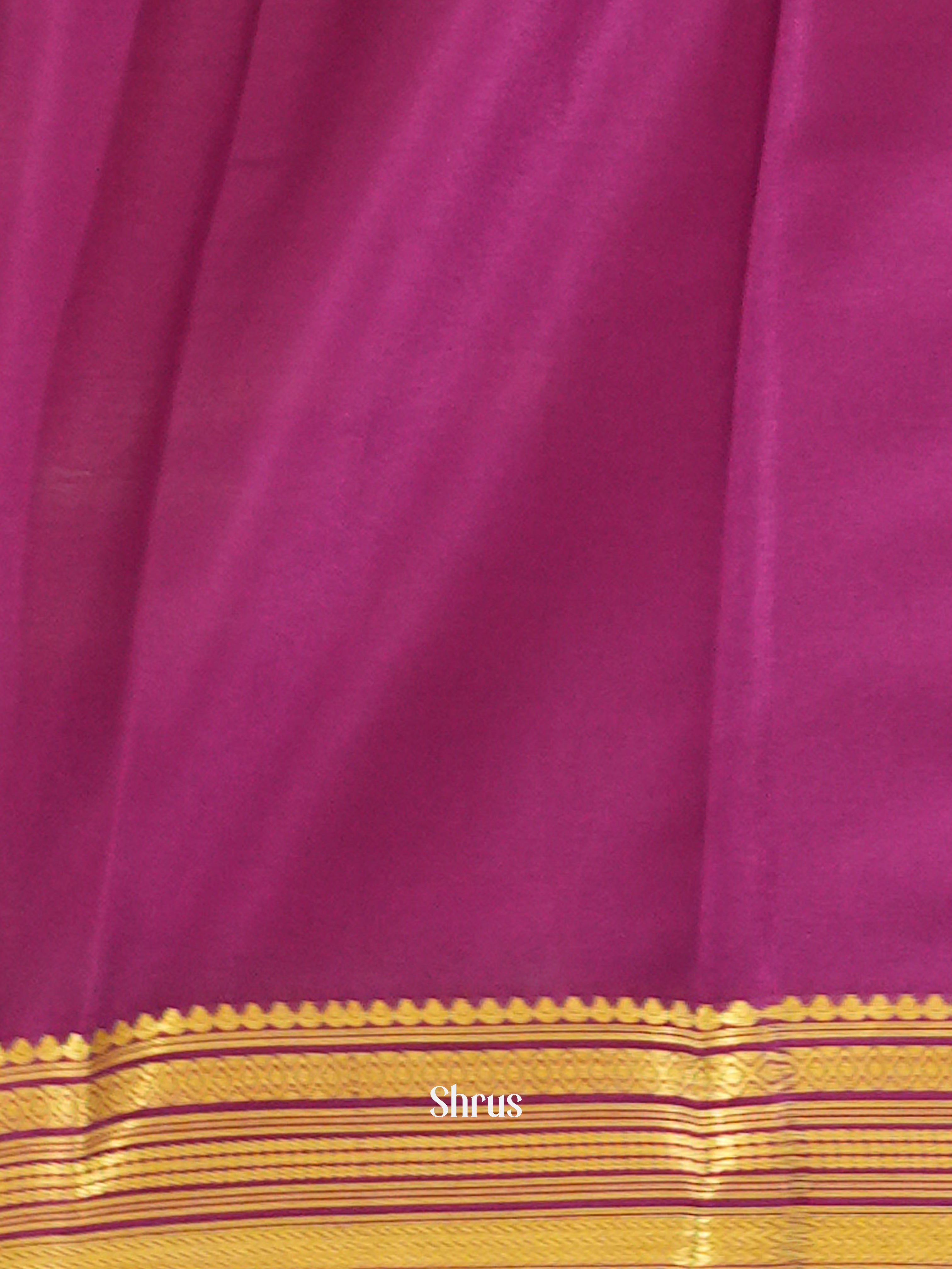 Orange & Purple  -Mysore Silk