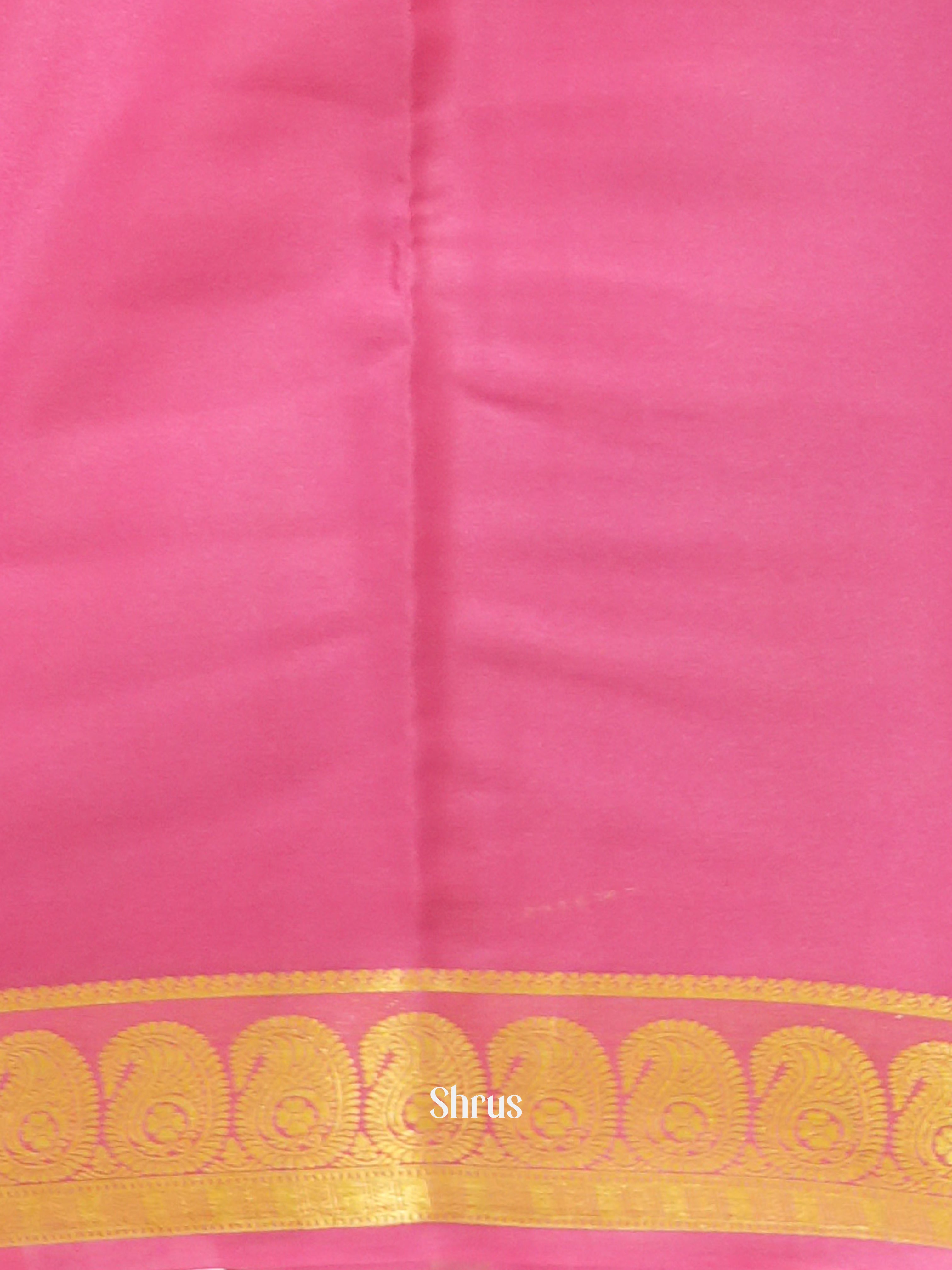 Black & Pink  -Mysore Silk