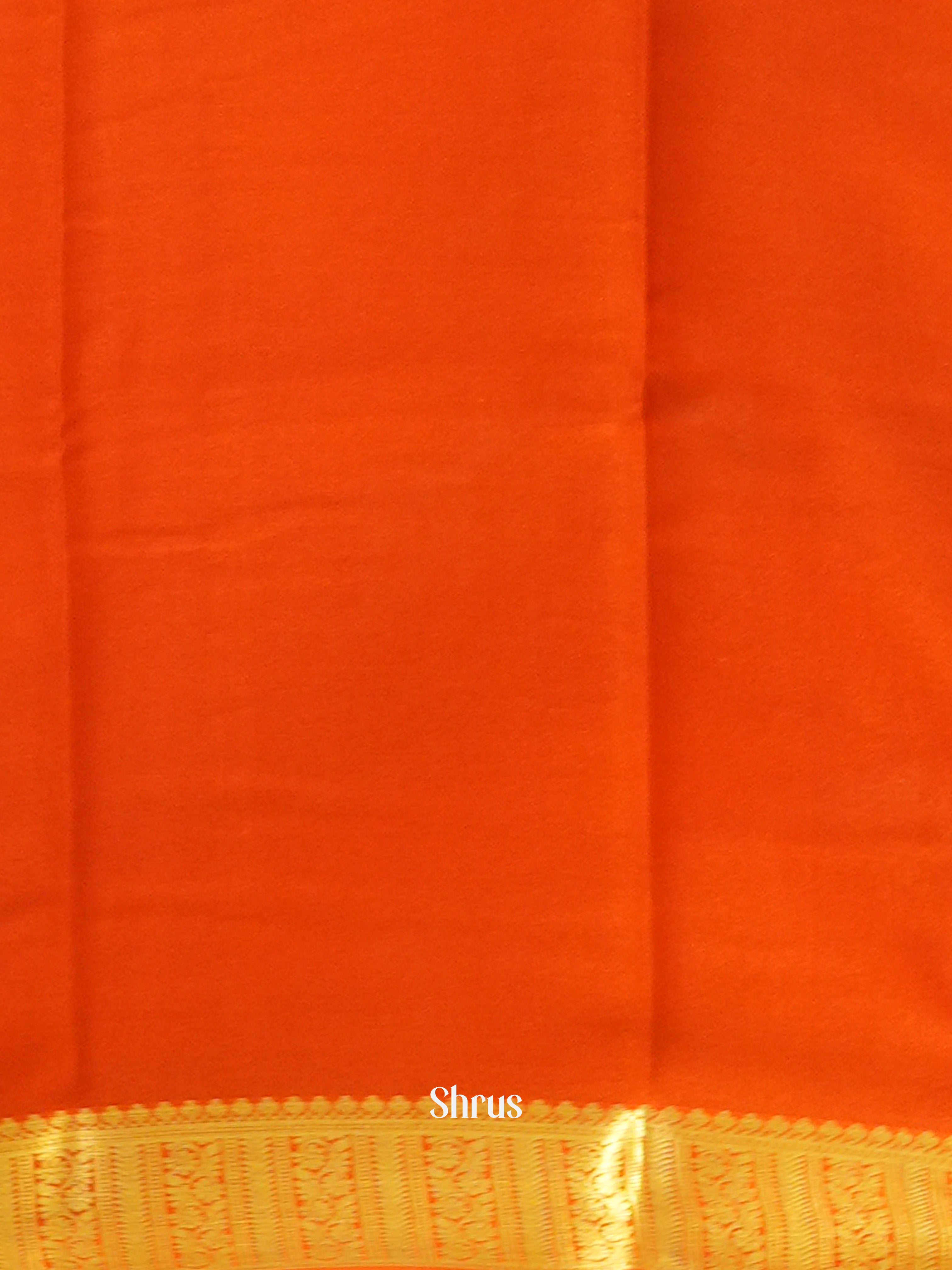 Green & Orange  -Mysore Silk