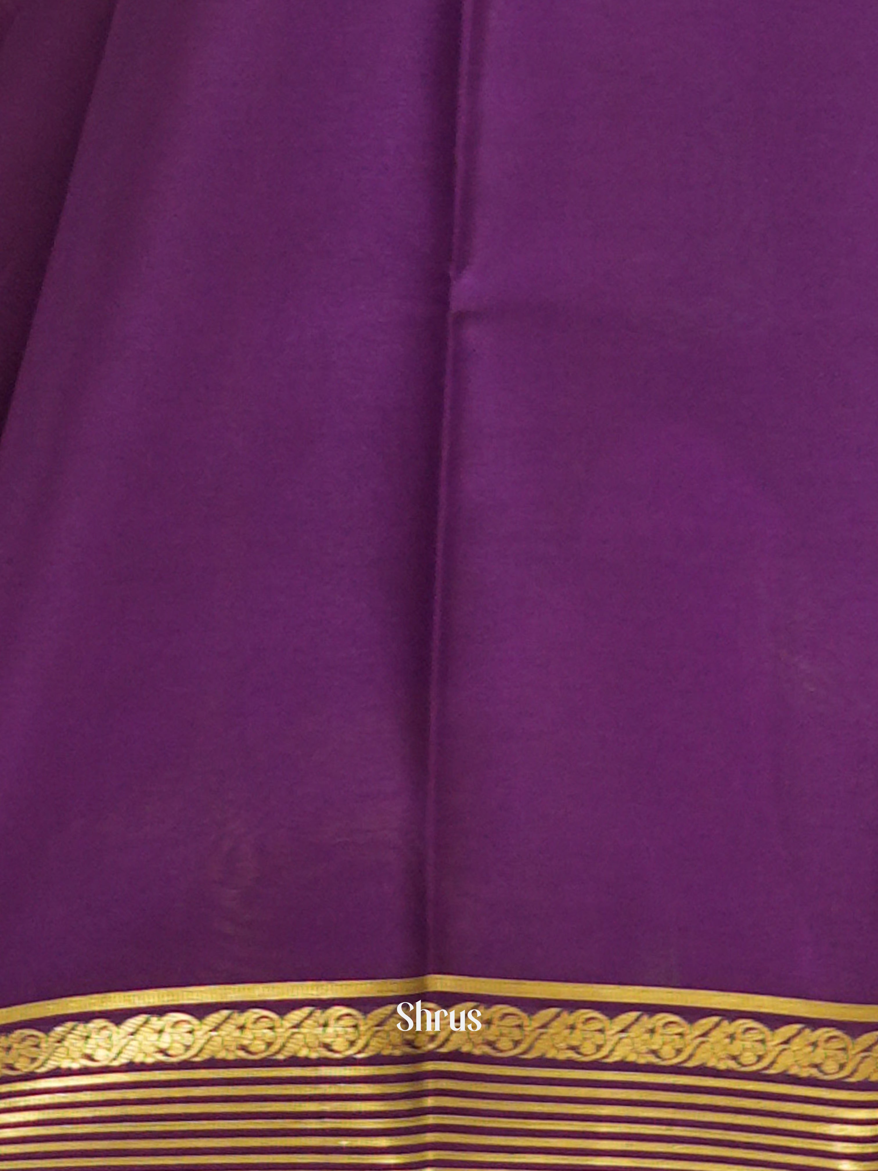 Green & Violet -Mysore Silk