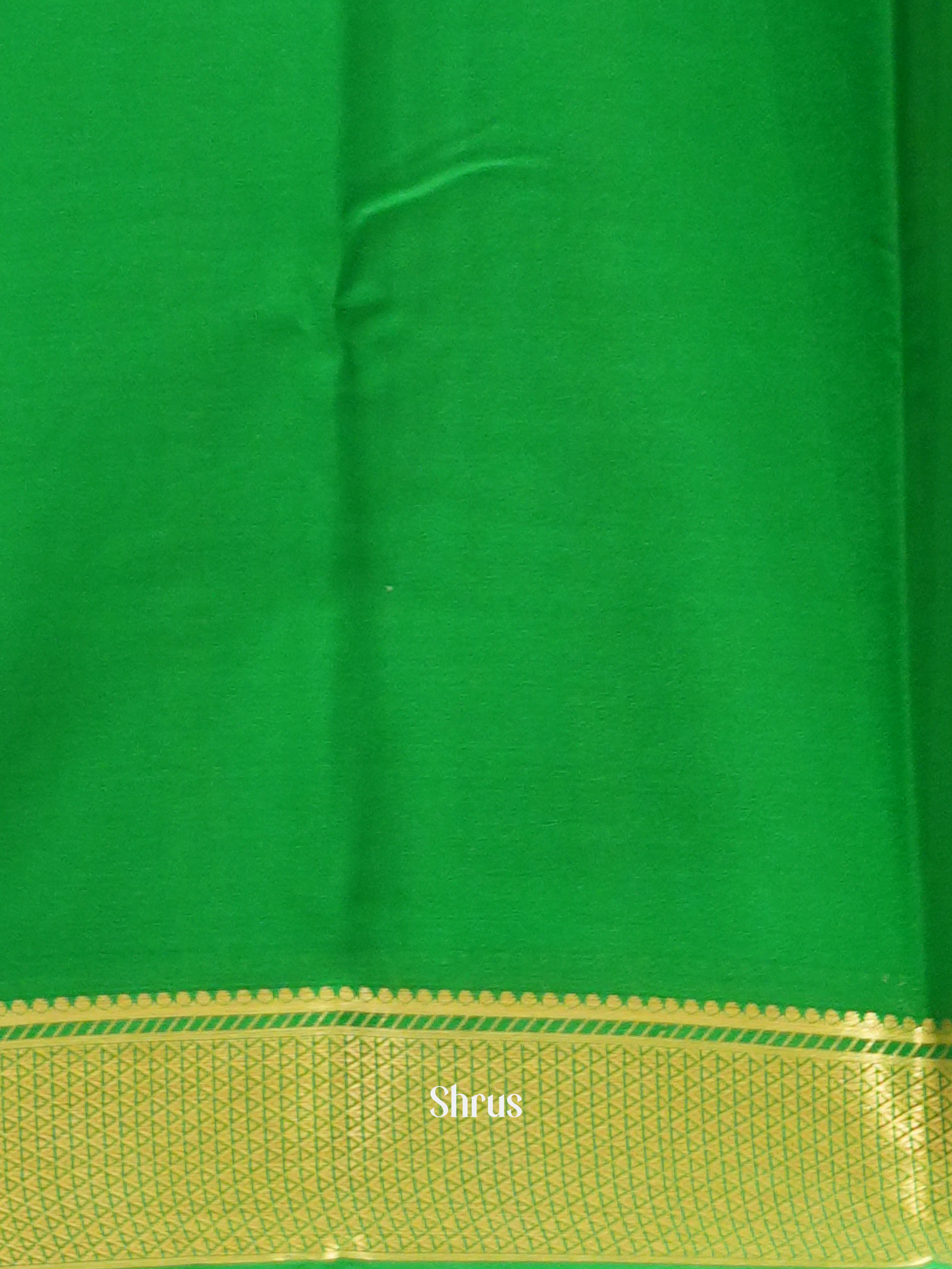 Cream & Green -Mysore Silk