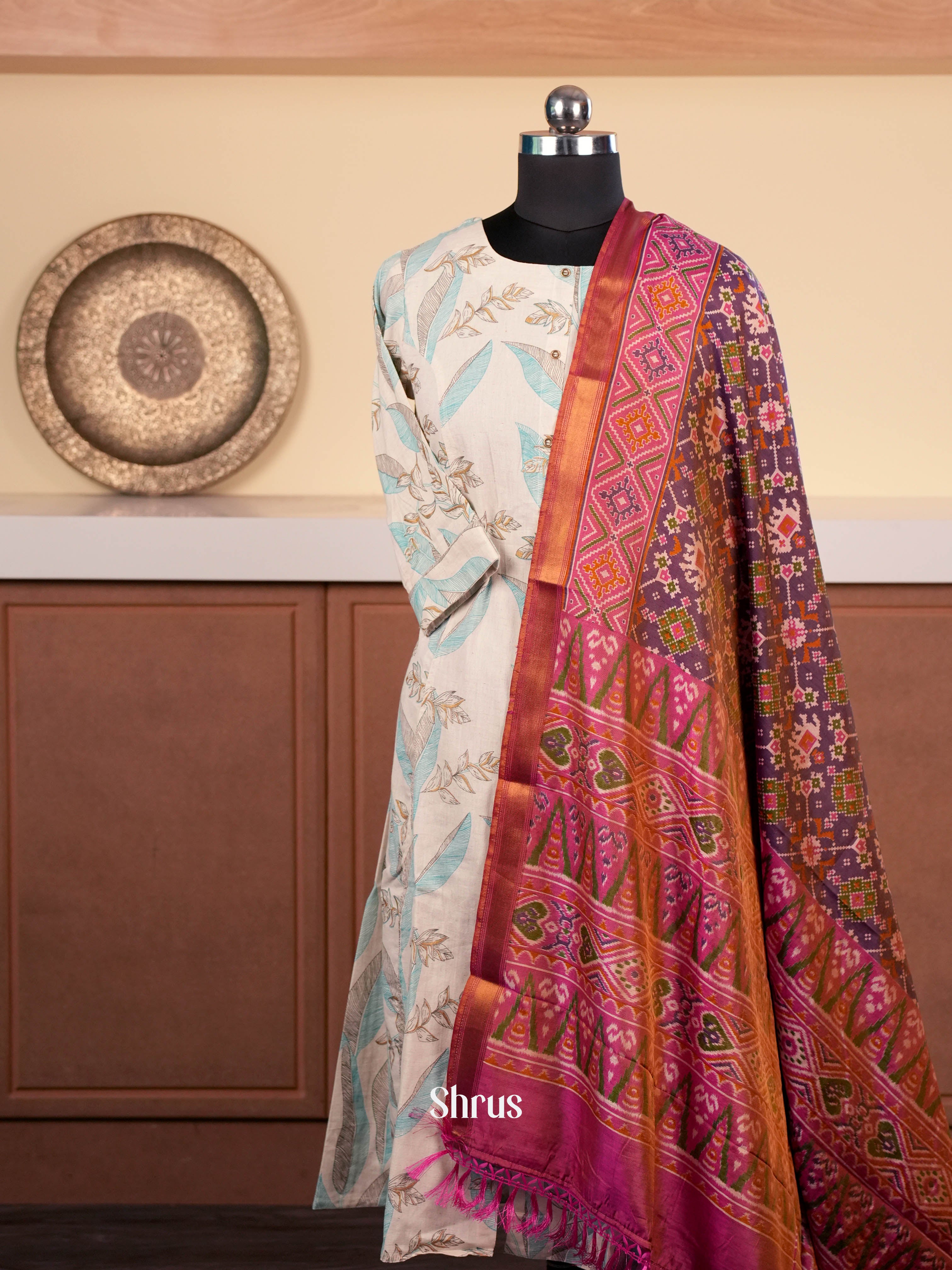 Double Shaded Violet & Pink  - Dupatta