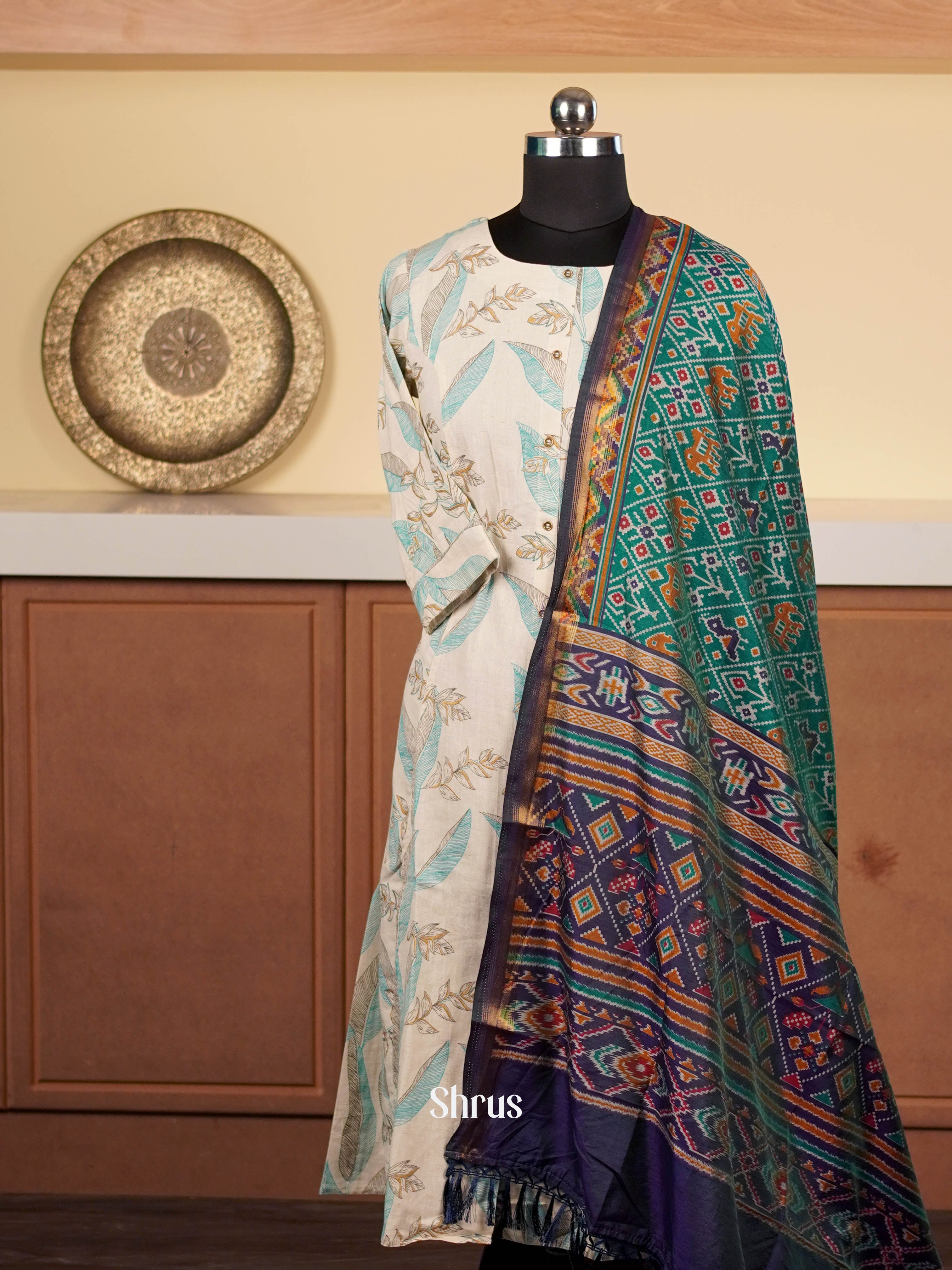 Green & Indigo  - Dupatta