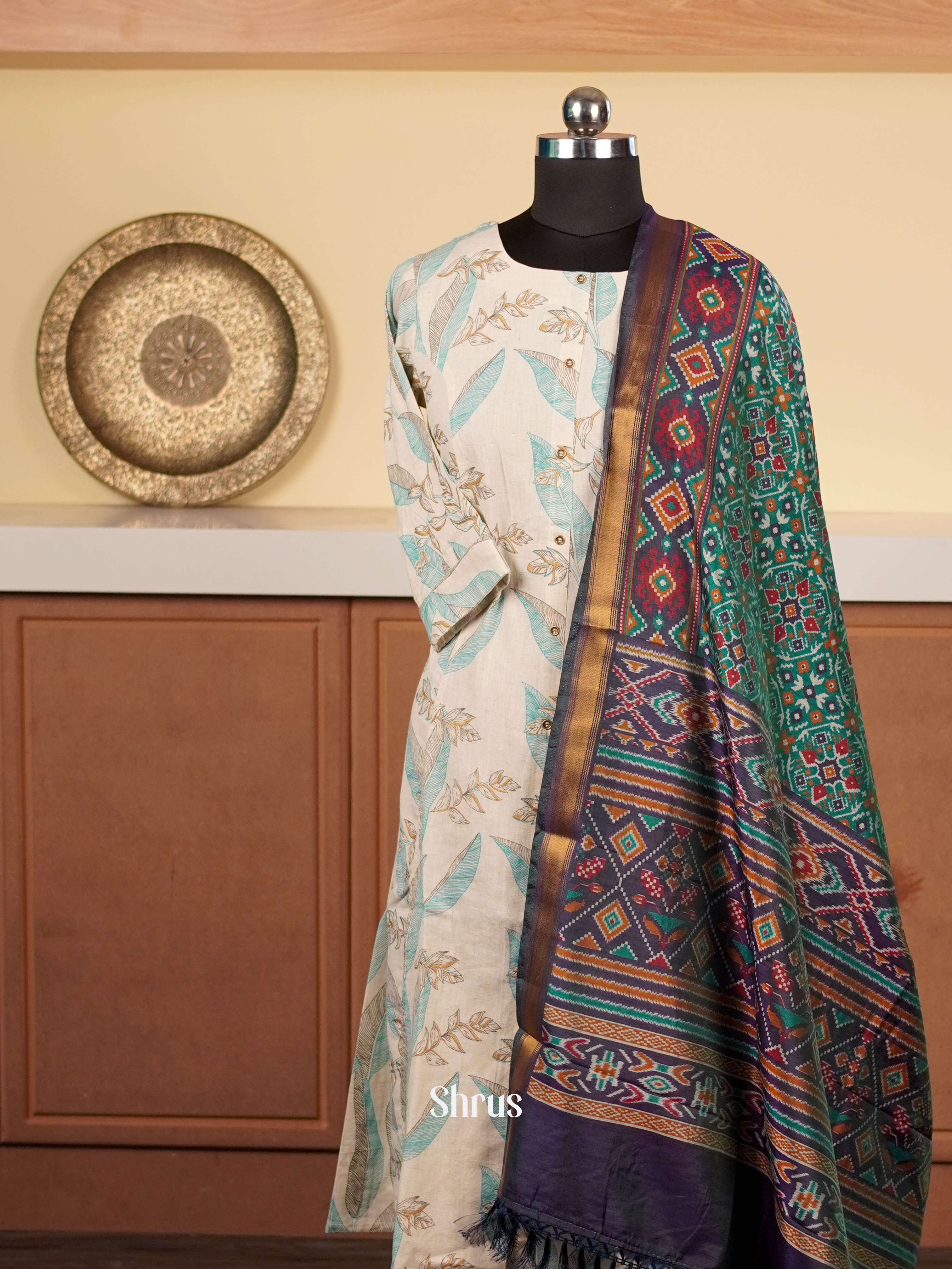 Teal & Violet  - Dupatta