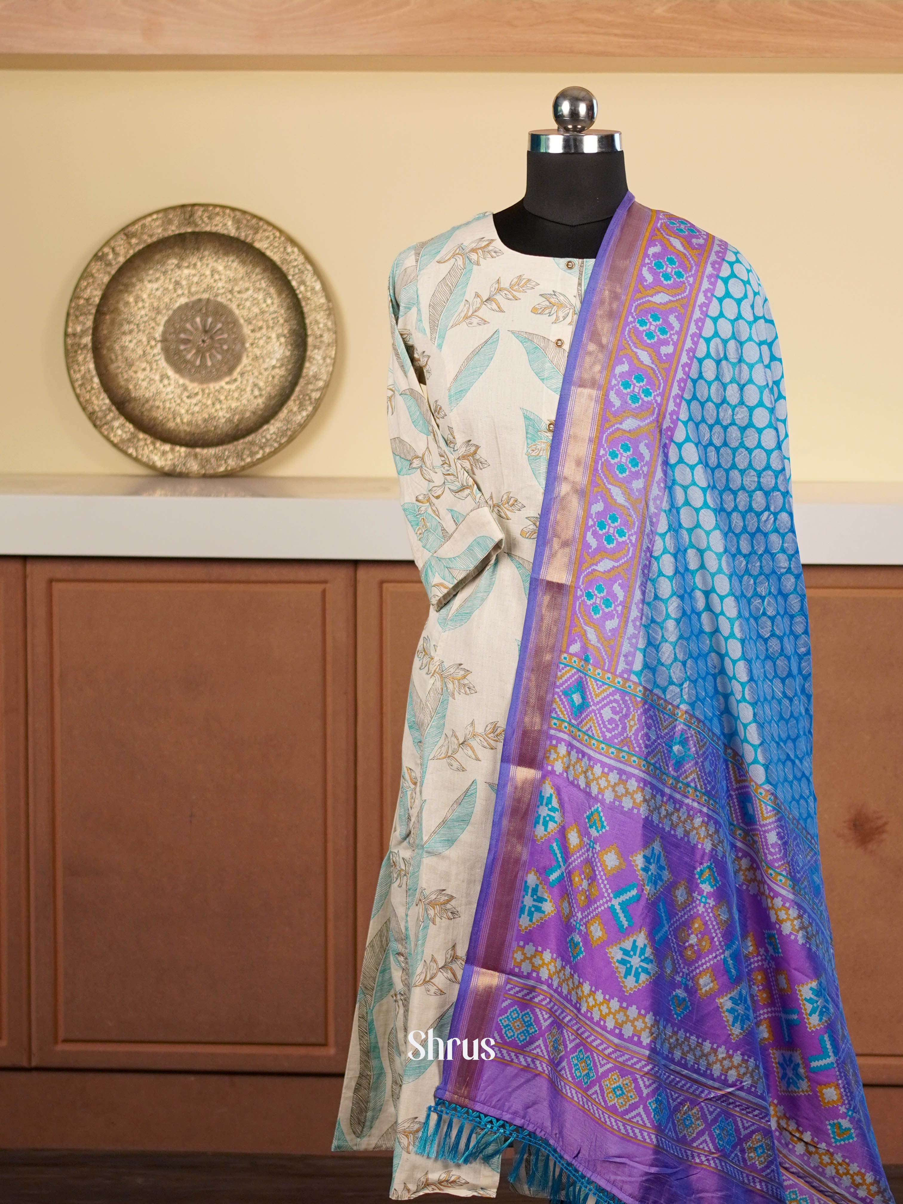 Blue & Purple  - Dupatta