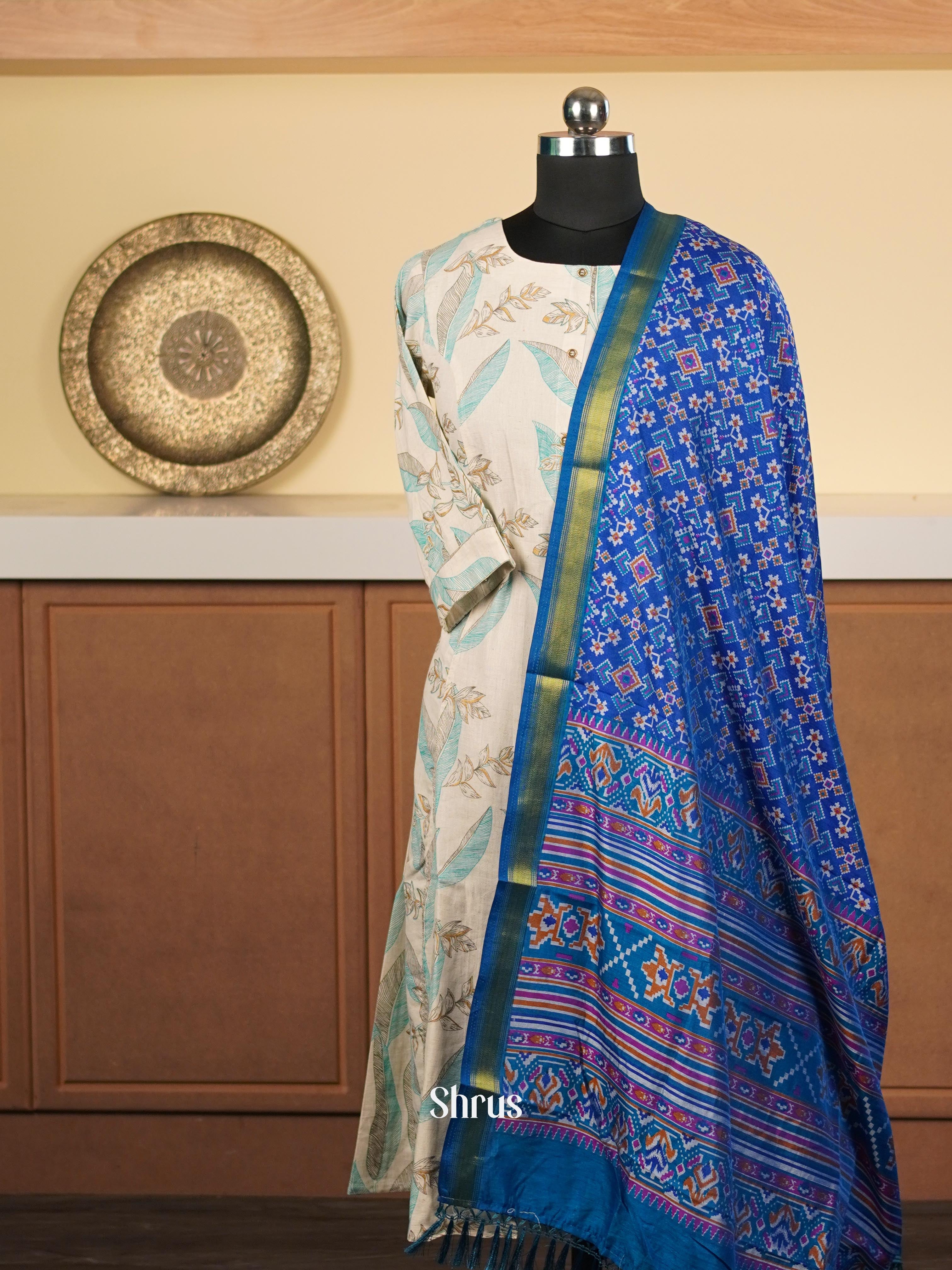 Blue & Purple  - Dupatta