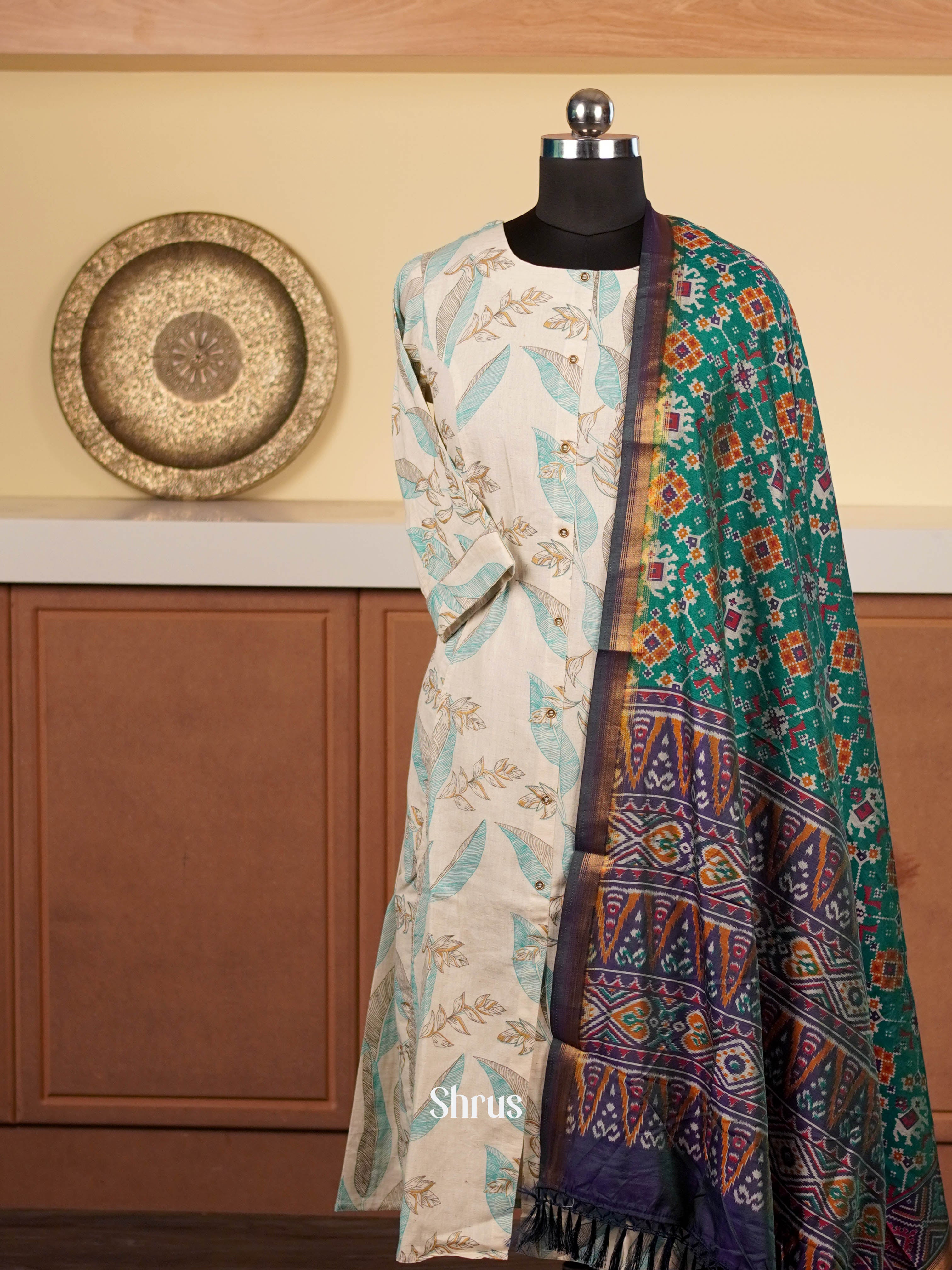 Green & Violet  - Dupatta