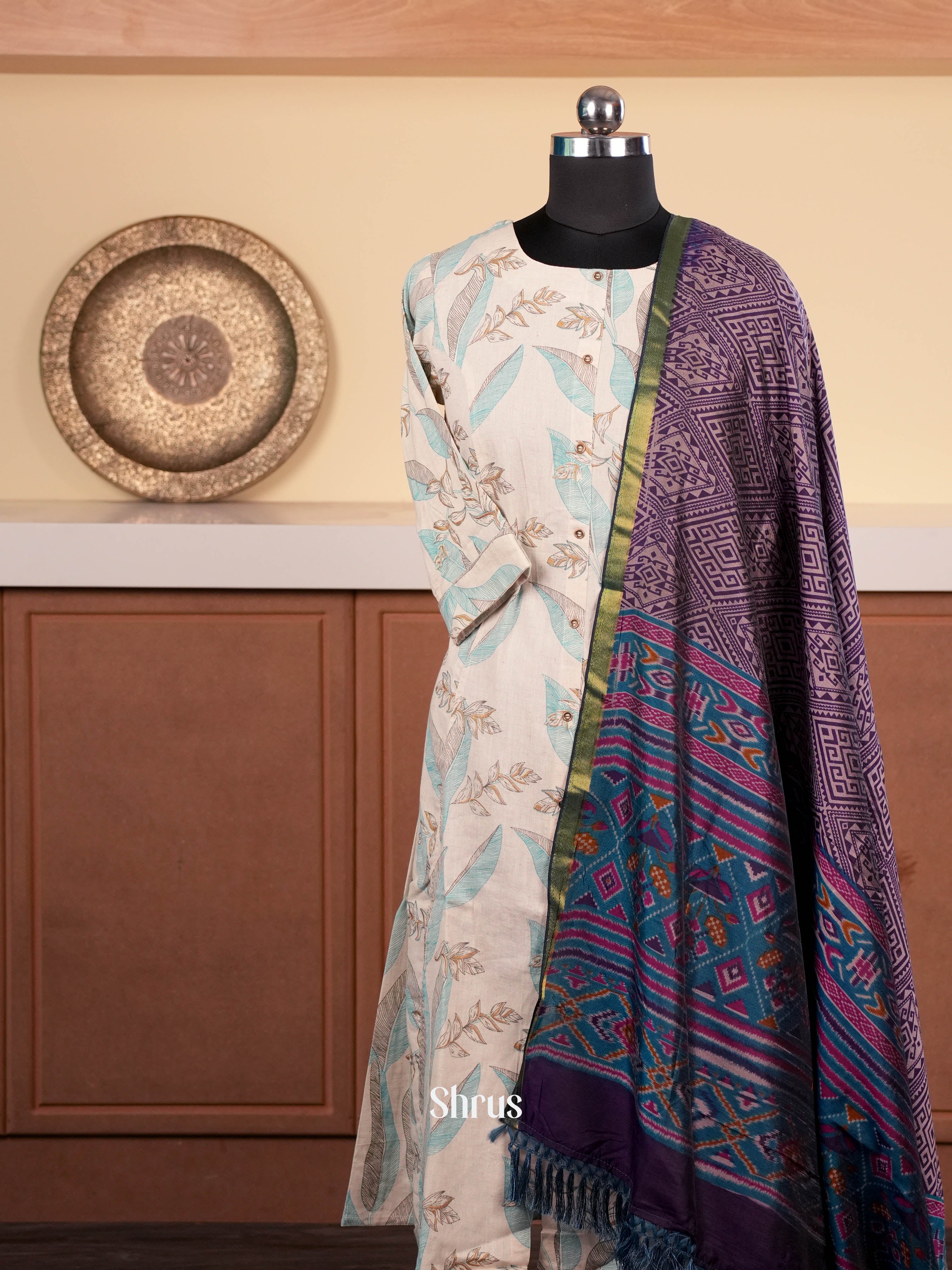 Violet & Teal  - Dupatta