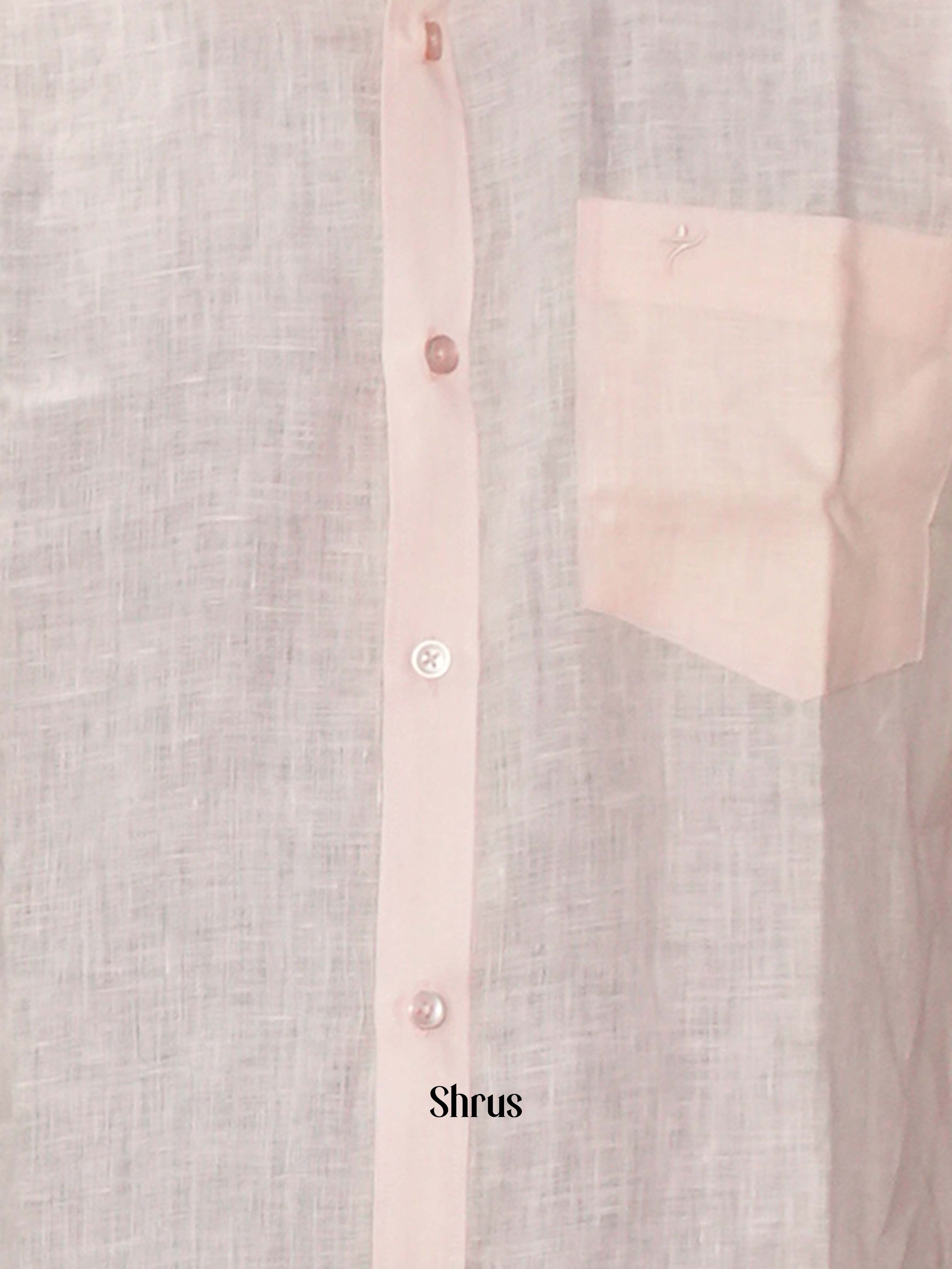 Pink - Pure Linen Readymade Shirts