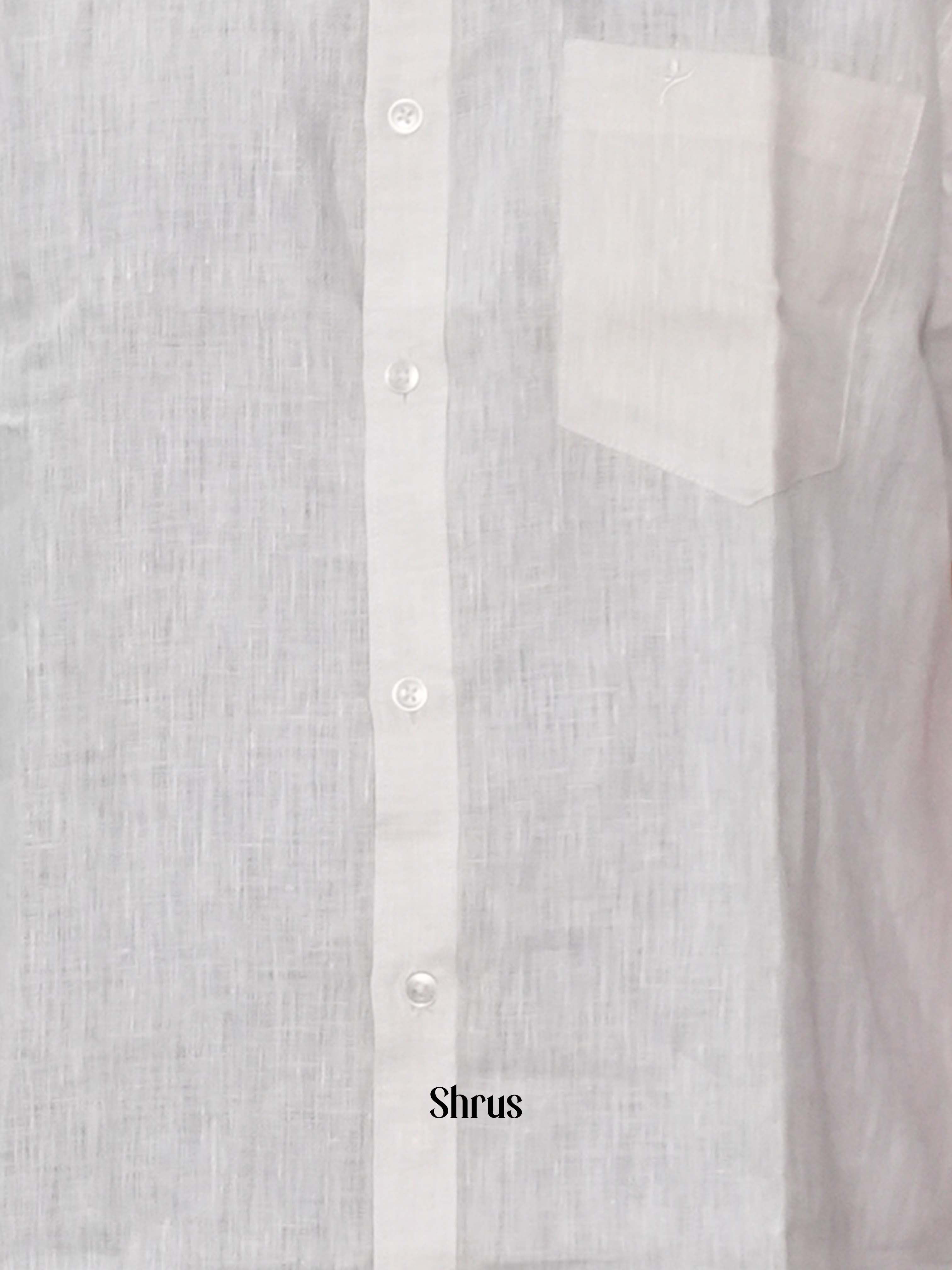 White - Pure Linen Readymade Shirts