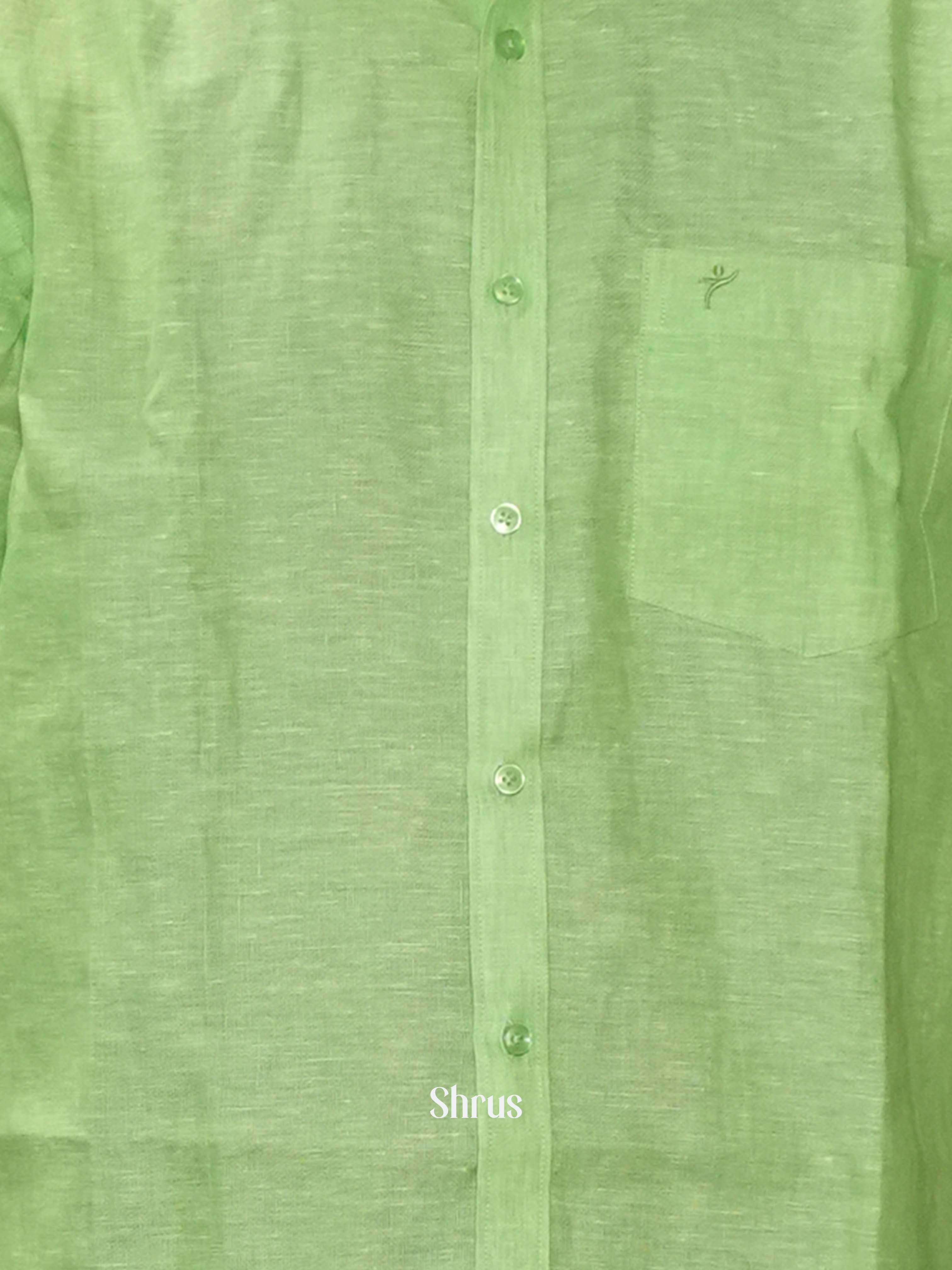 Green - Pure Linen Readymade Shirts