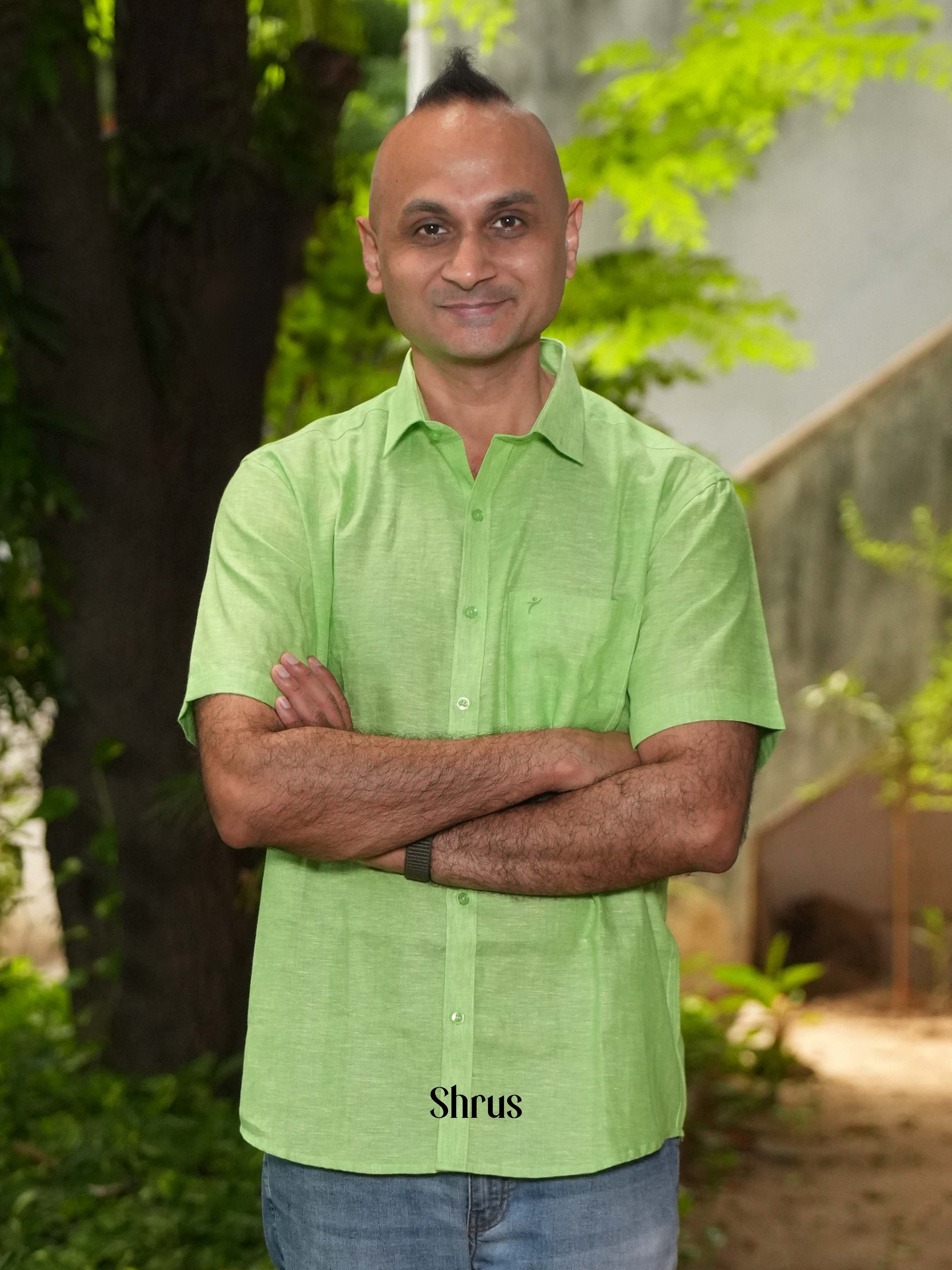 Green - Pure Linen Readymade Shirts