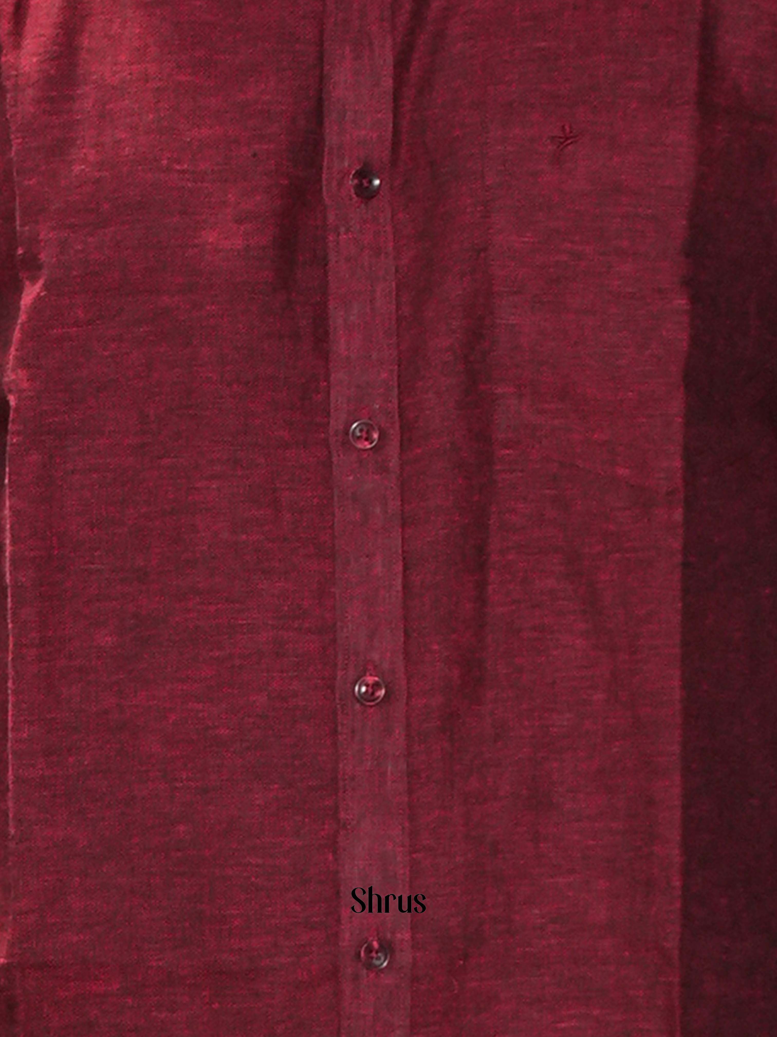 Maroon - Pure Linen Readymade Shirts