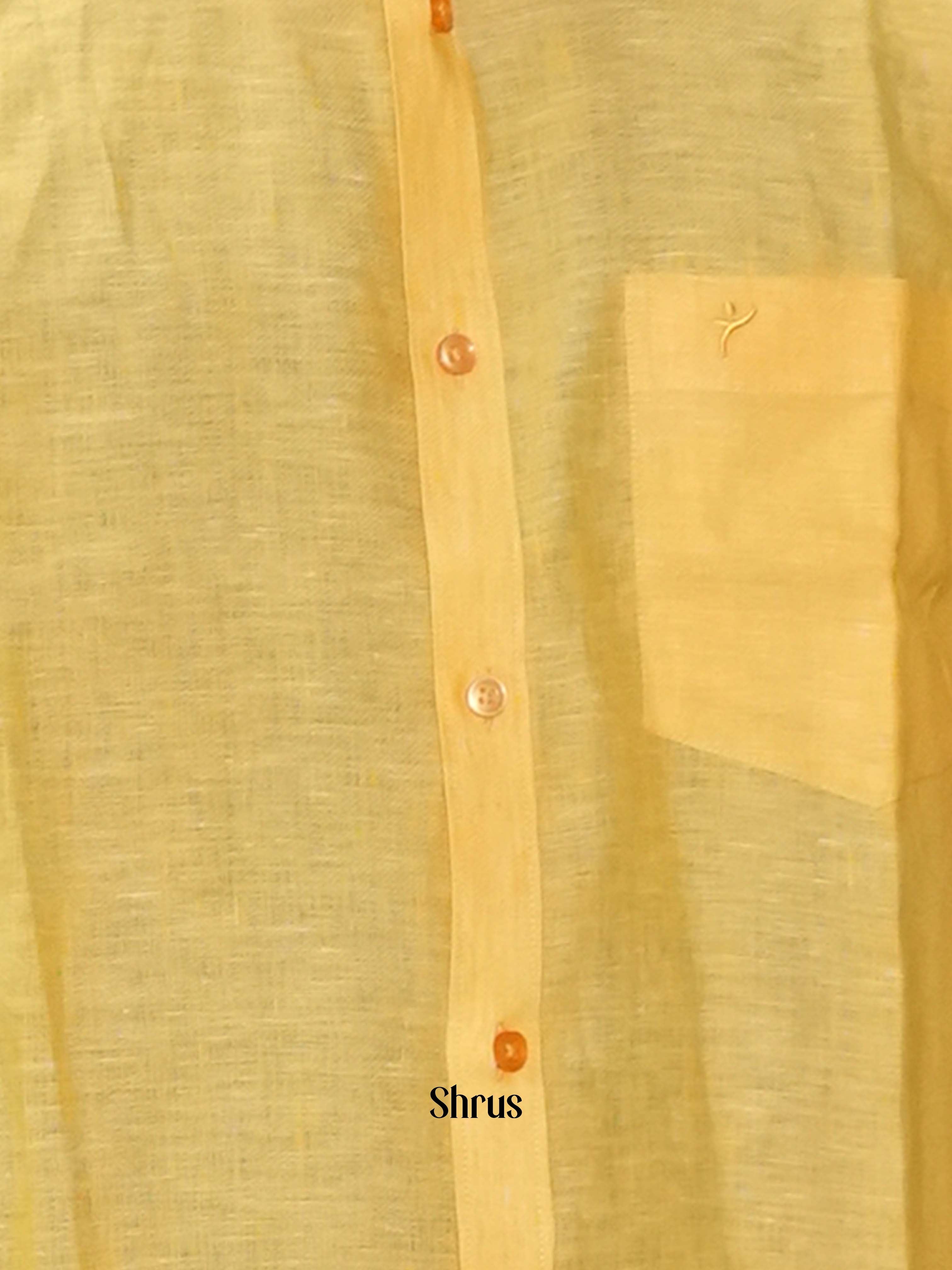 Yellow - Pure Linen Readymade Shirts