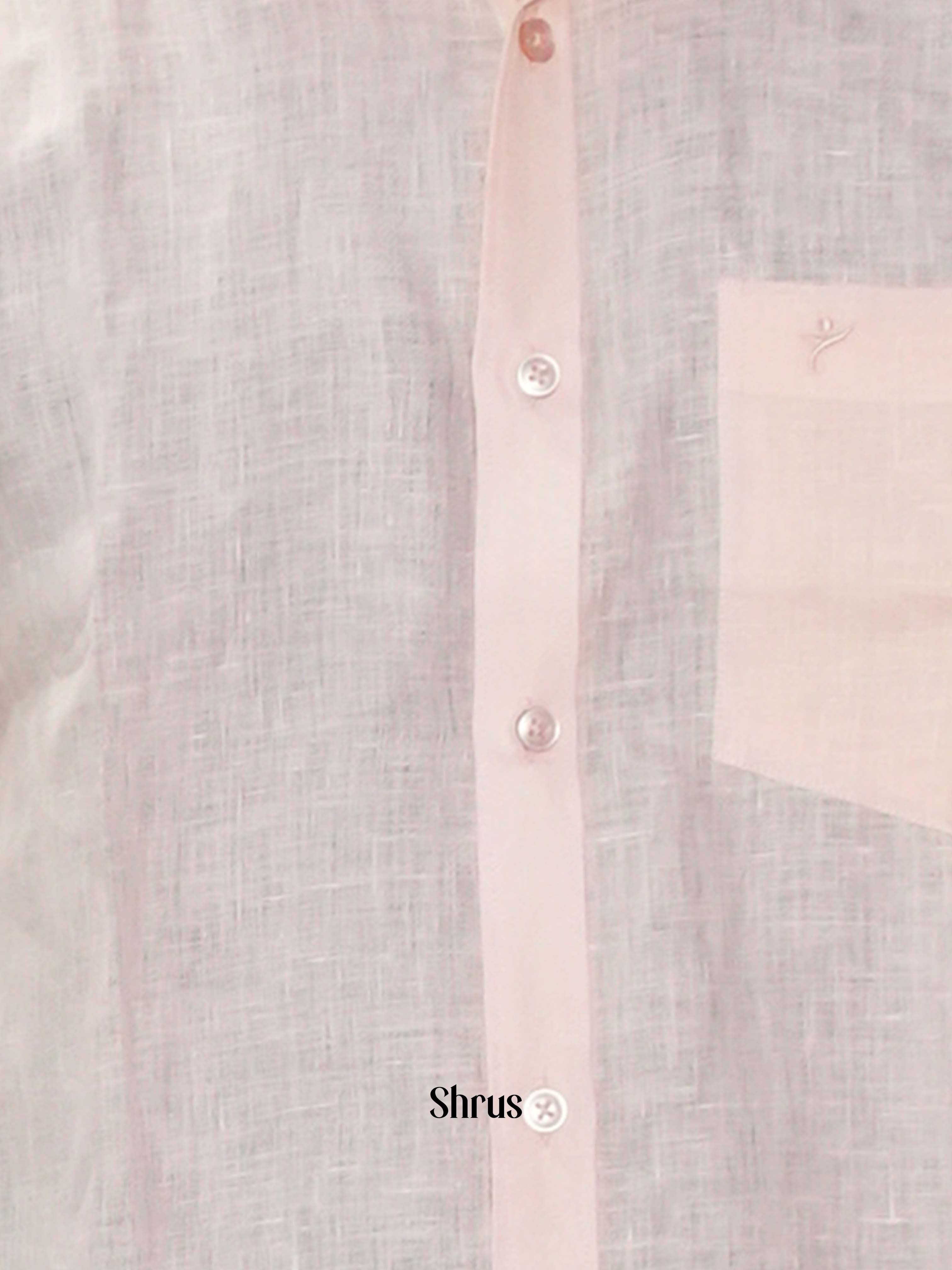 Light Pink -Pure Linen Readymade Shirts